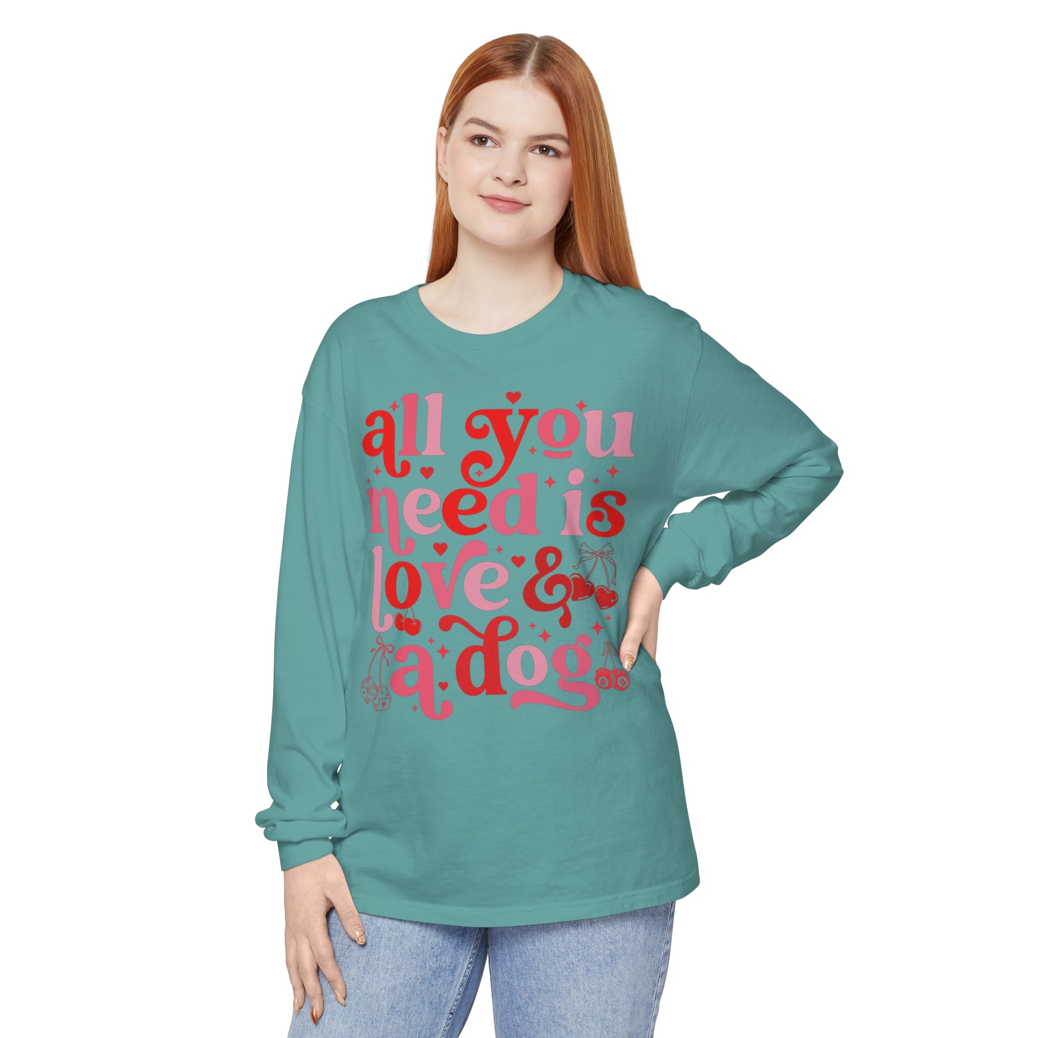 All You Need Is Love and a Dog Shirt, Long Sleeved Shirt, Dog Lover Shirt, Funny Dog Shirt, Pet Lover Gift