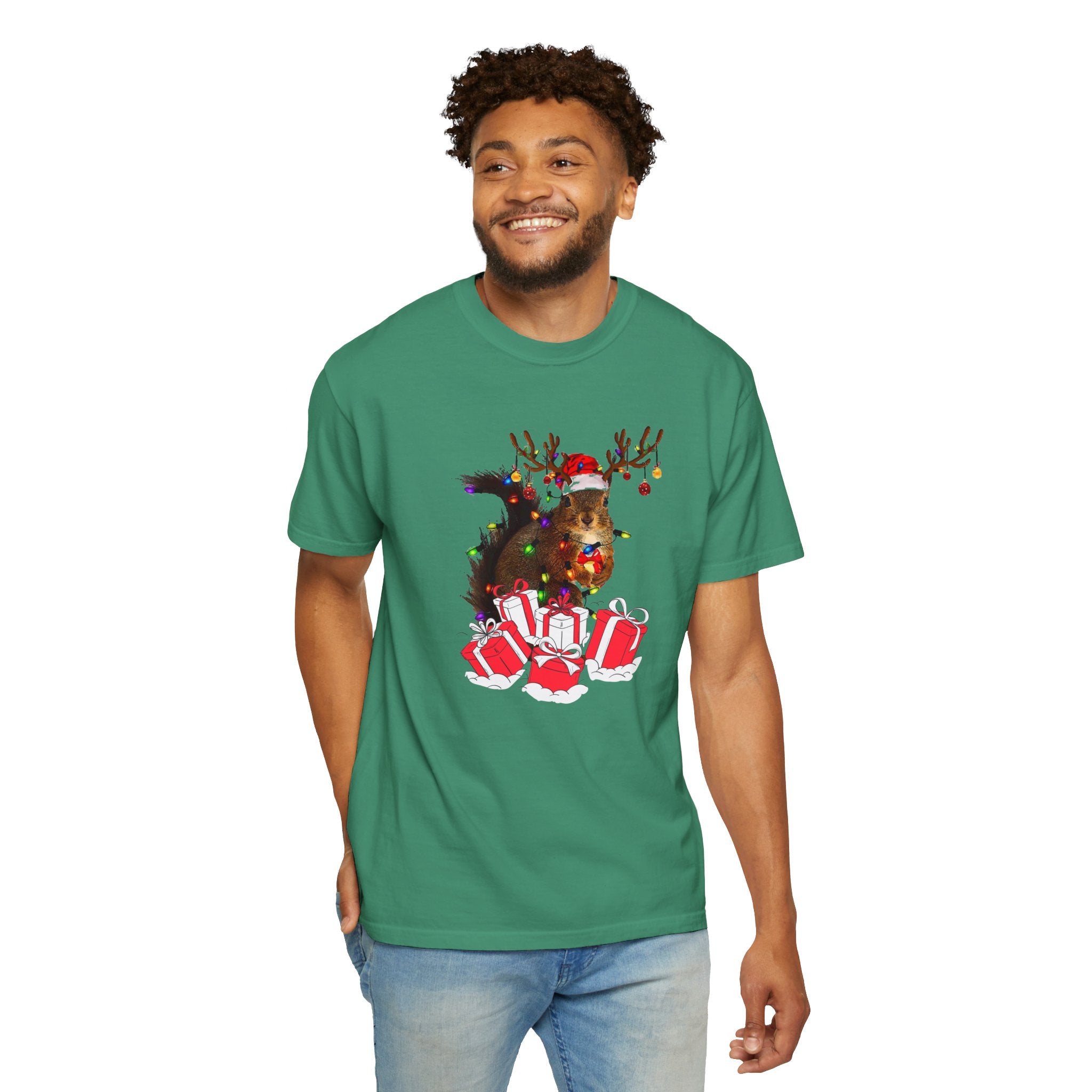 Christmas Squirrel Lights Shirt, Funny Christmas Tshirt, Christmas Shirt, Xmas Party Shirt, Christmas Gift Shirt, Cute Christmas Tshirt