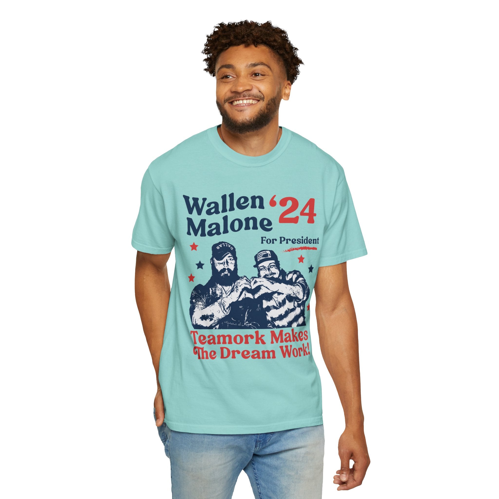 Wallen Malone 2024 For President, Funny '24 Election Graphic Tee, Vintage Inspired Humor Concert Music T-Shirt, Had Some Help