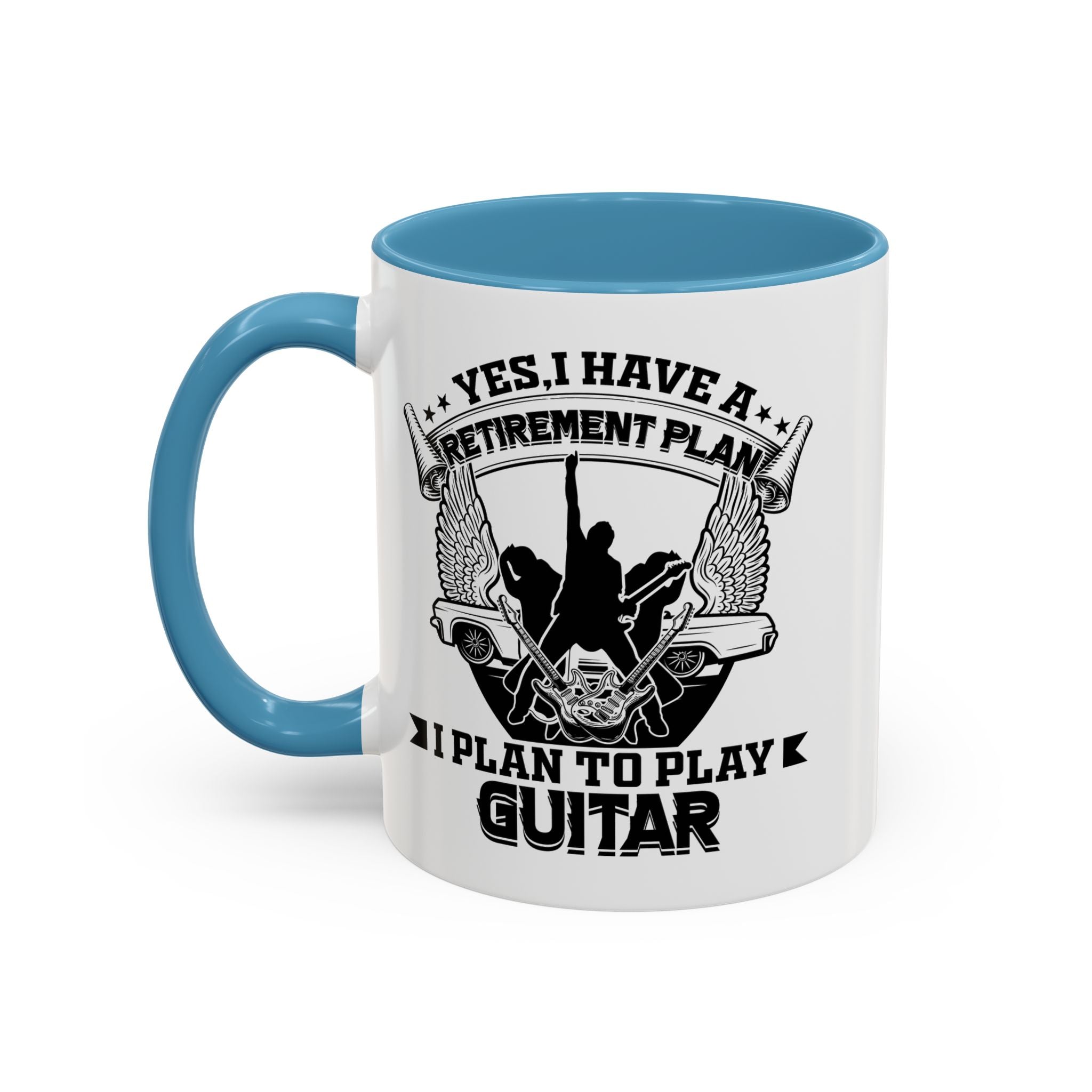 Yes I have a Retirement Plan I Plan to Play Guitar Coffee Mug, Funny Retirement Plan Mug for Guitar Lovers, Musician Gift, Guitar Player Mug
