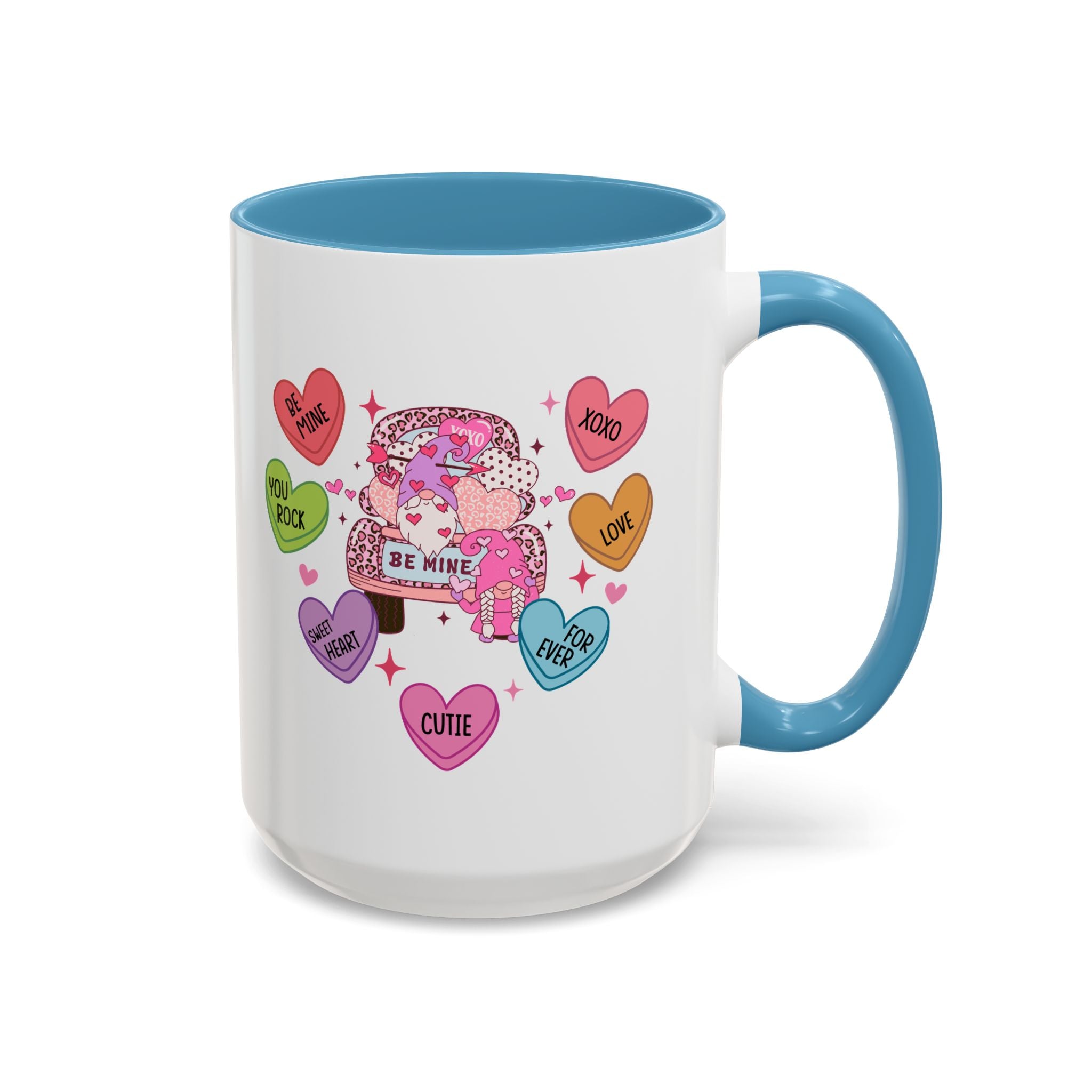 Candy Hearts Coffee Mug, Valentine's Conversation Hearts Mug, Valentines Day Coffee Mug, 15 oz 11 oz Mug, Pink Hearts Coffee Mug, Valentines Kitchen, Gift for Her