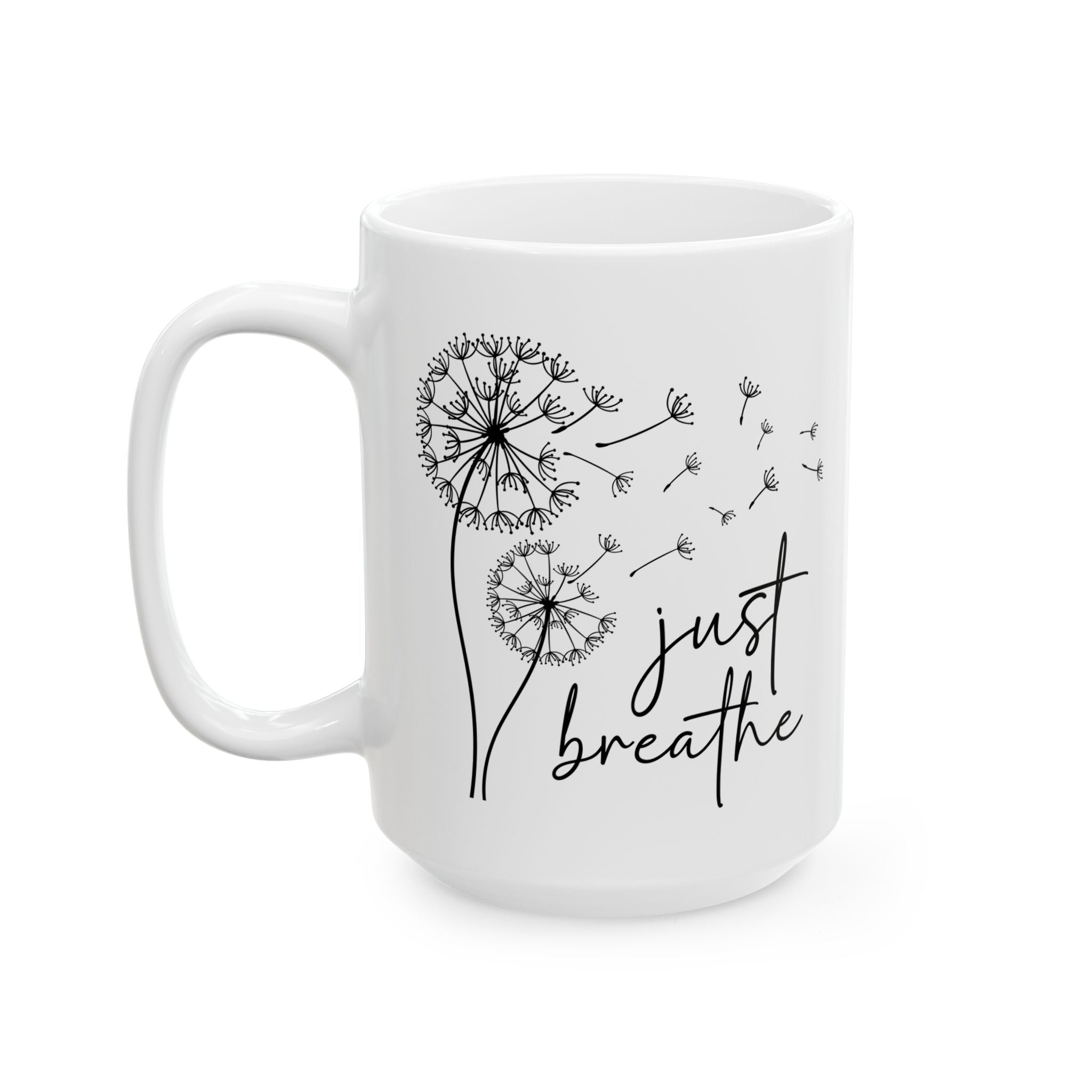 Just Breathe Mug, Inspirational Coffee Mug, Inhale Exhale, Gift For Friend, Keep Calm, Motivational, Gift For Friend, Friend Gift