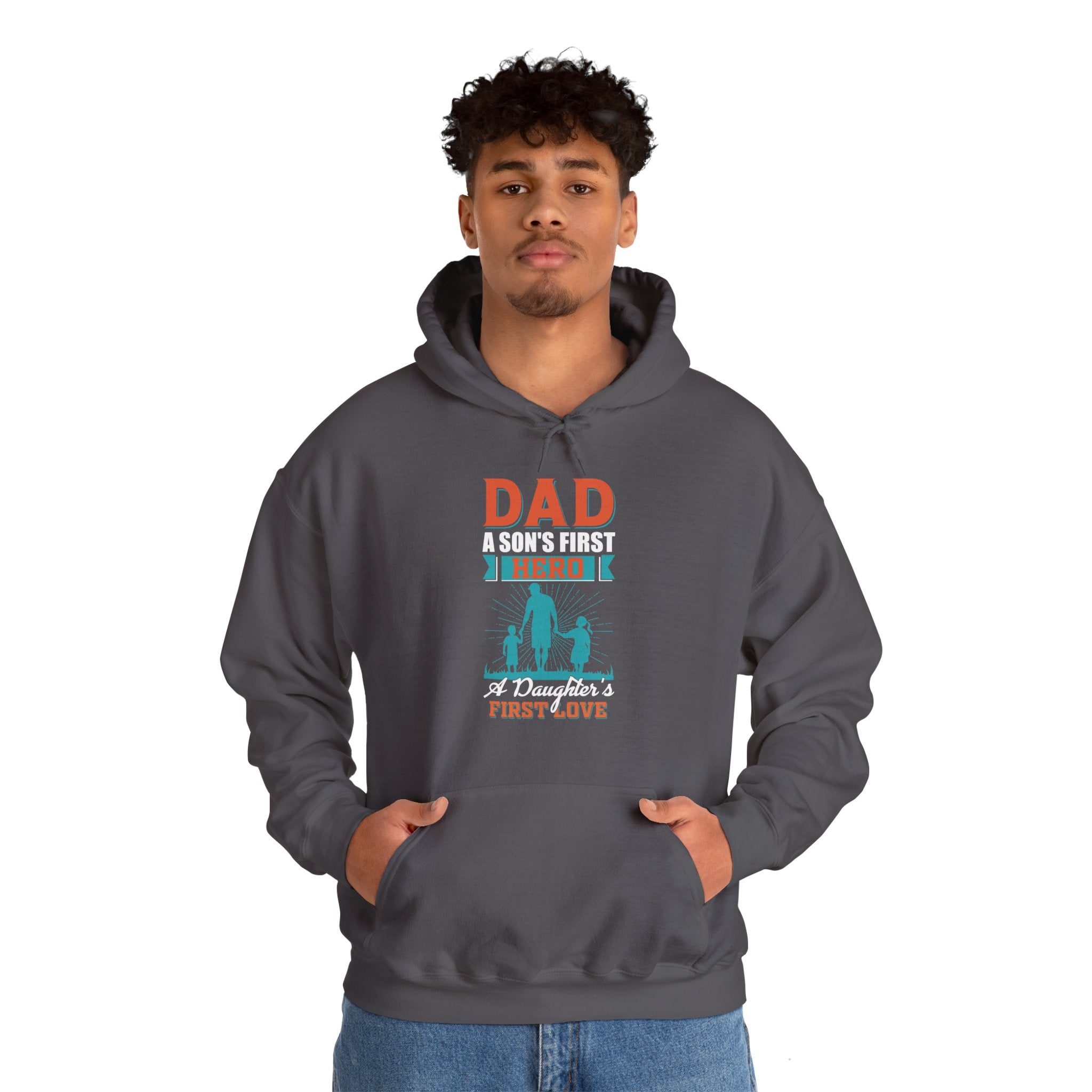 Son's First Hero Hoodie, Daughter's First Love Hoodie, Family Dad Hoodie, Father Son and Daughter Hoodie, Fathers Day Hoodie, Superhero Dad