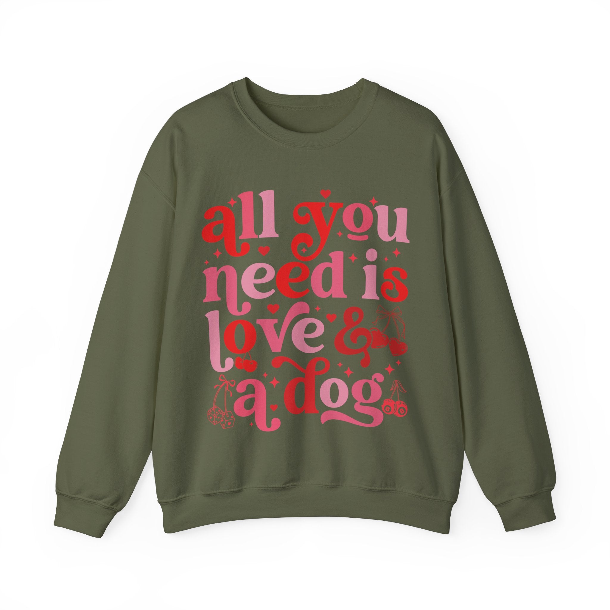 Dog Mom Sweatshirt Valentines, All You Need Is Love Sweatshirt, Womens Dog Lover Shirt, Dog Mama Sweatshirt, All You Need Is Love and a Dog