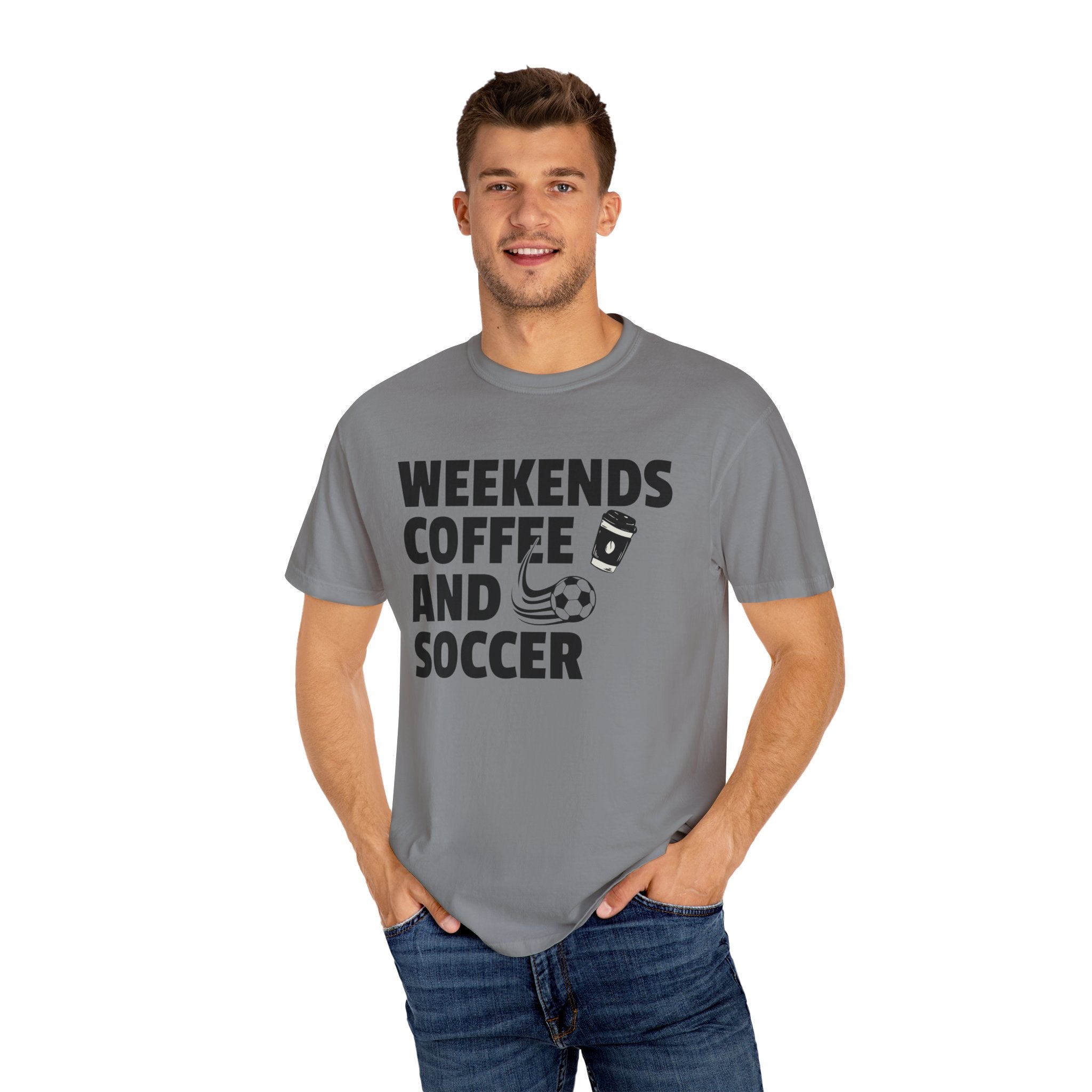 Weekends Coffee and Soccer Shirt For Soccer Lover, Sports Mom Tshirt For Mothers Day, Soccer Gift For Her, Game Day Gift Tee, Coffee T-Shirt