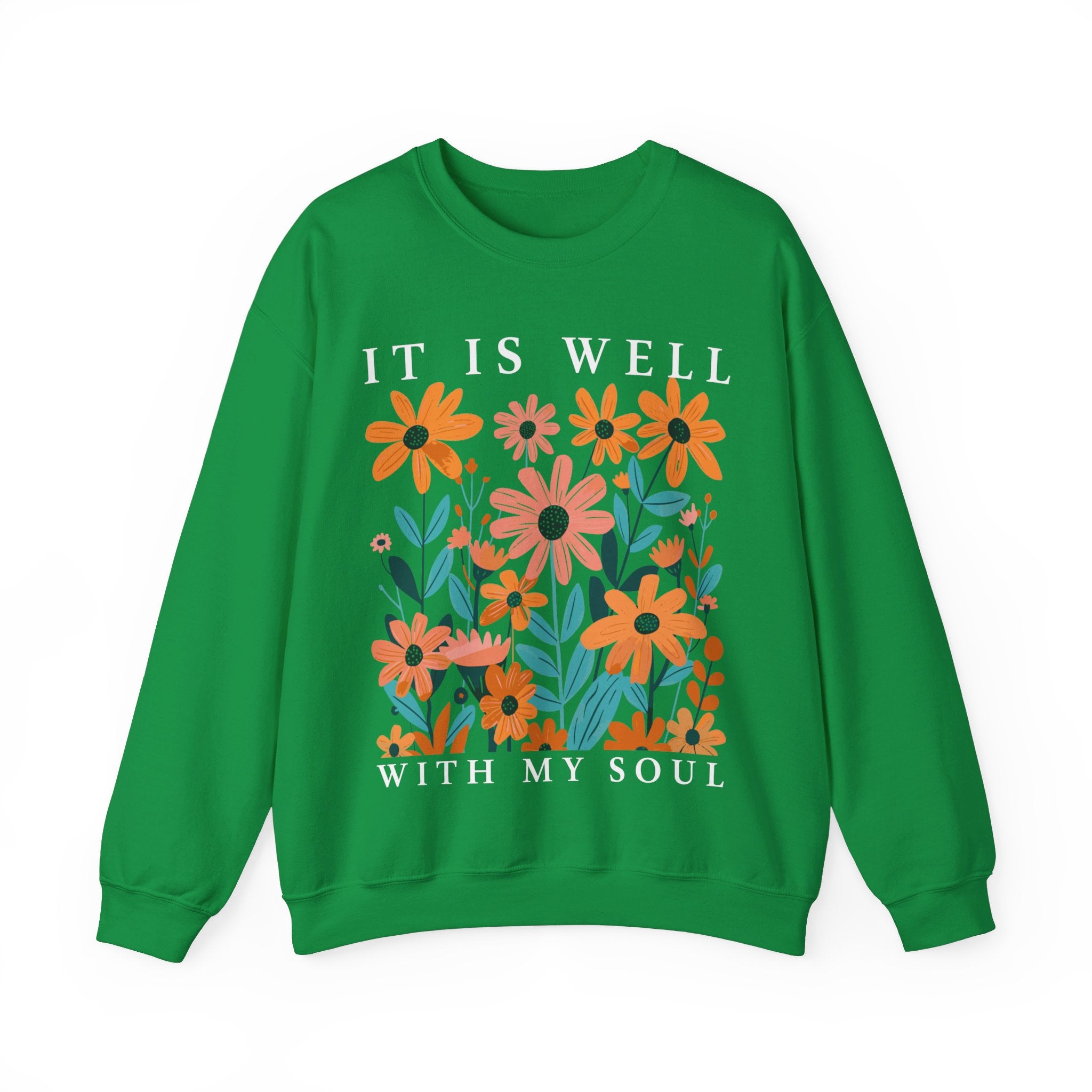 It is Well With My Soul Christian Sweatshirt, Christian Shirts, Vintage Floral Christian Shirt, Christian gifts, Jesus Apparel