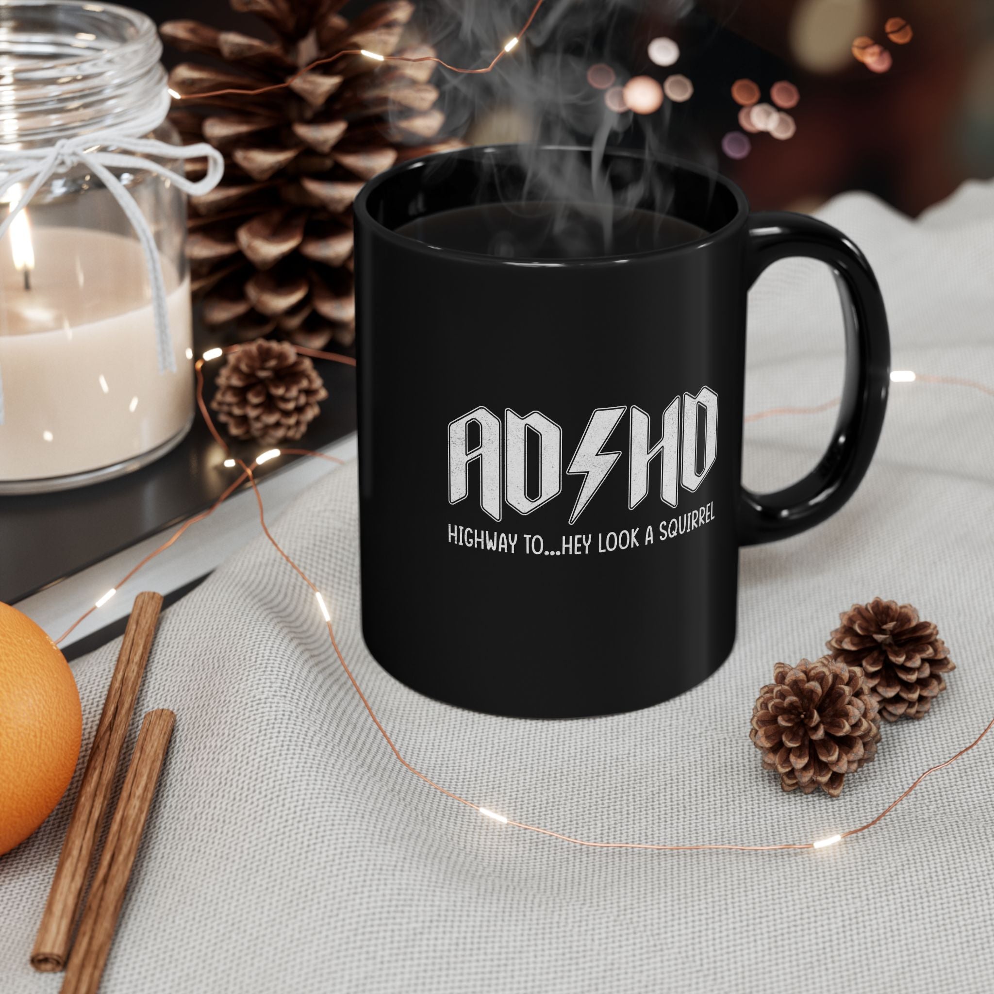 ADHD Highway to Hey Look a Squirrel Mug, ADHD Coffee Mug, Neurodiversity Mug, ADHD Highway to, ADHD Squirrel Mug, Inclusion Mug