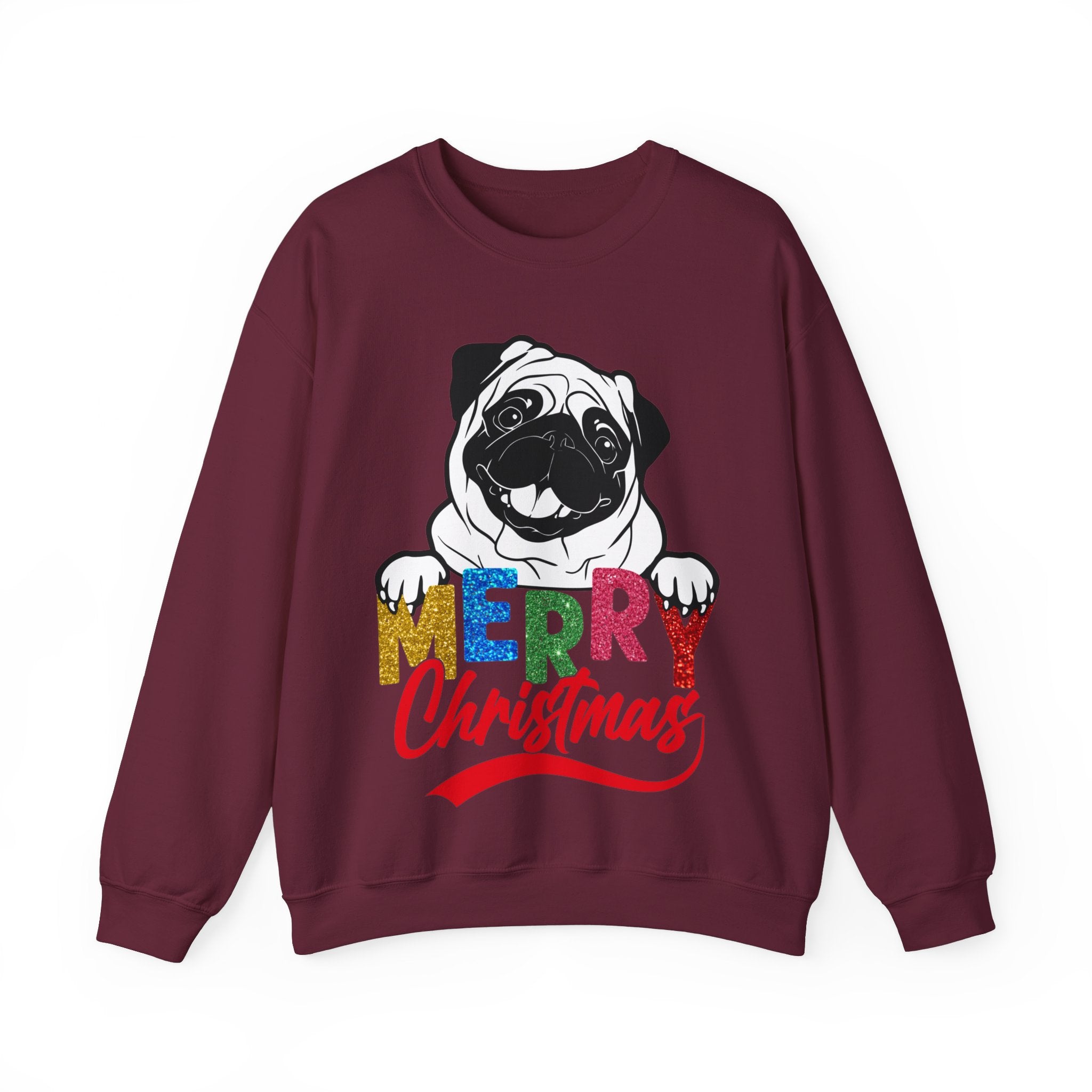 Christmas Pug Sweatshirt, Funny Pug Christmas Sweatshirt, Dog Lover Gift, Pug Mom Sweatshirt, Dog Mom Shirt