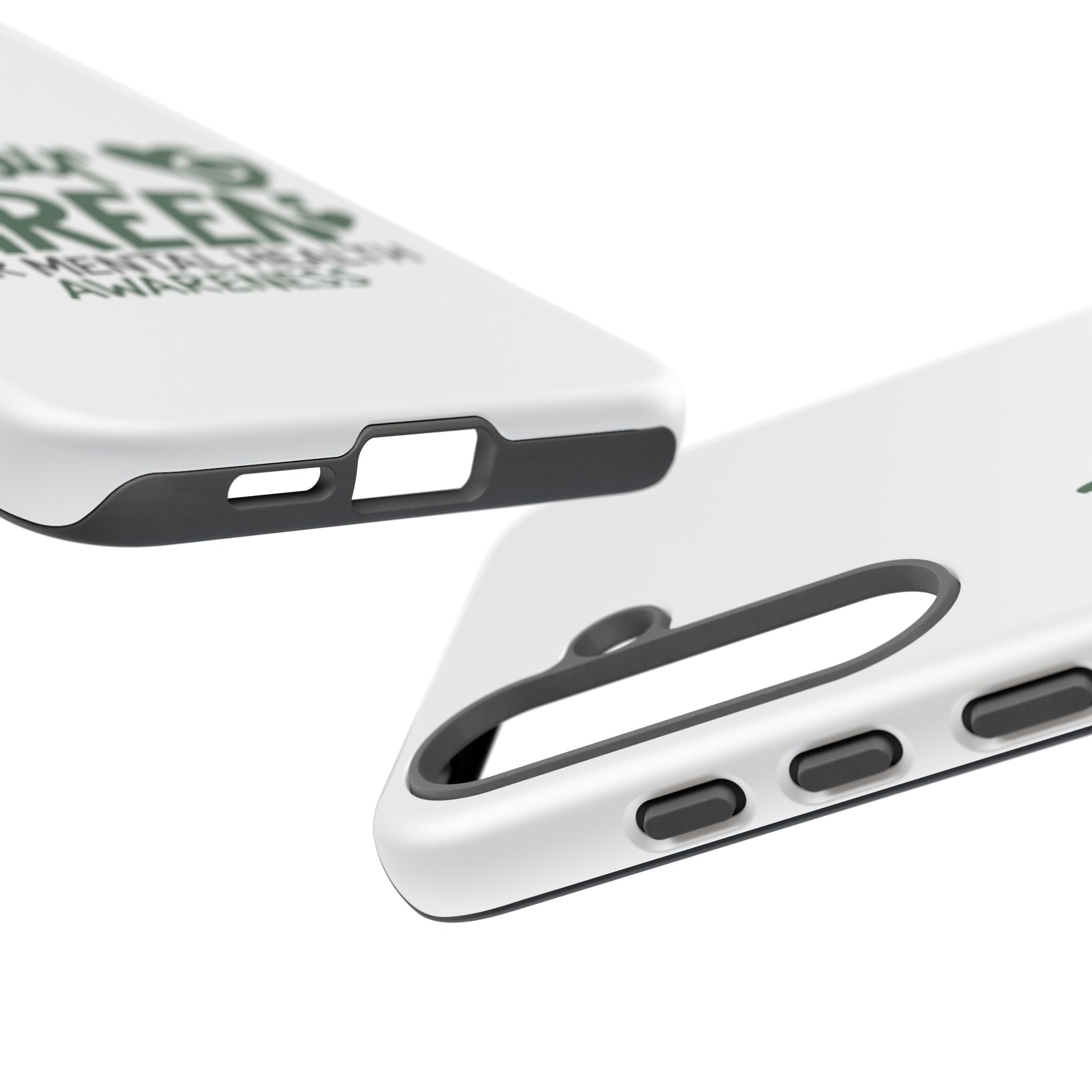 I Wear Green For Mental Health Awareness Phone Cases, Mental Health Matters Phone Case, Inspirational Phone Case, Motivational Phone Case, iPhone, Google Pixel & Samsung Galaxy