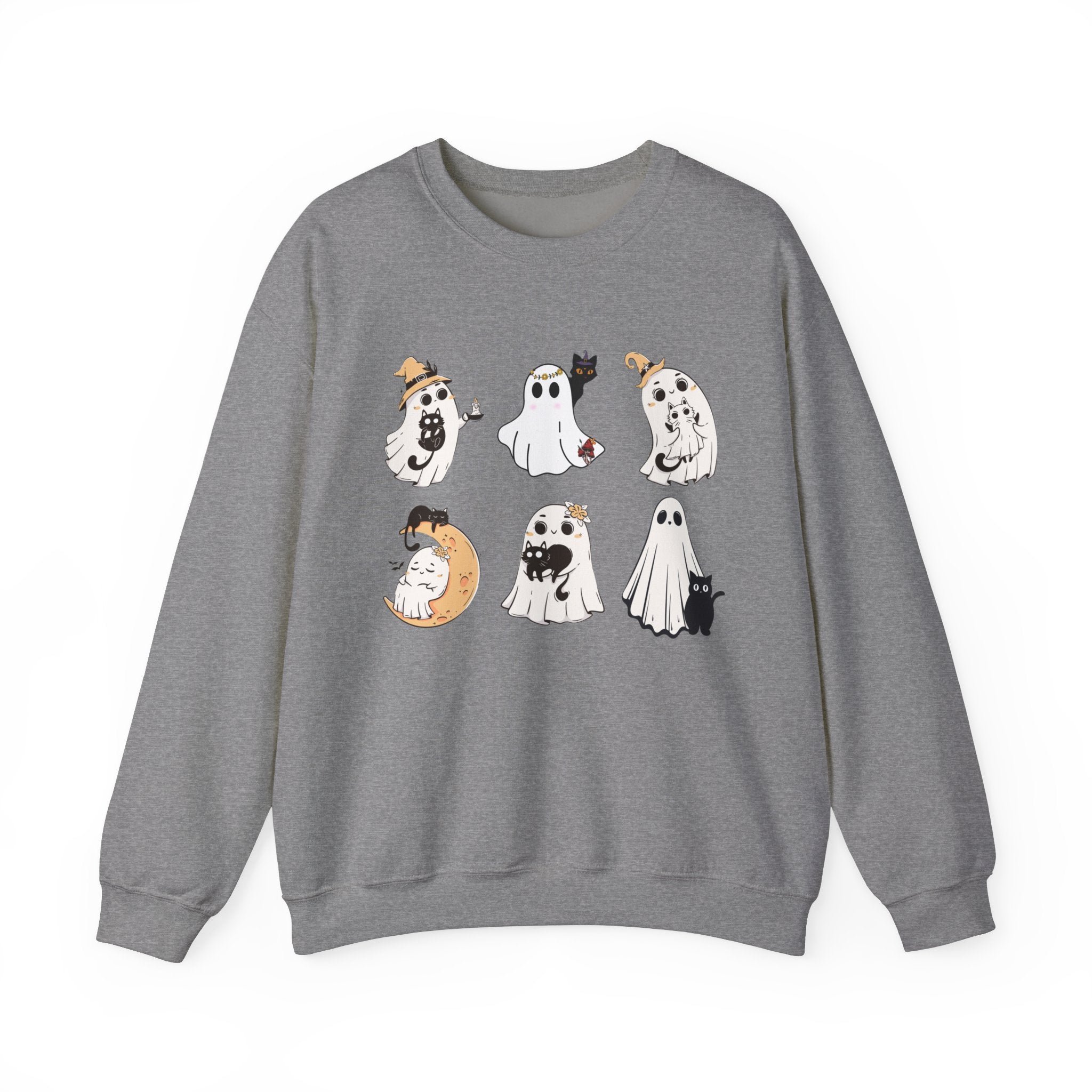Ghost Cat Sweatshirt, Cat Halloween Shirt, Cat Ghost T-Shirt, Cat Lover Tshirt, Spooky Season Shirt, Halloween Sweater,Trendy Halloween Gift