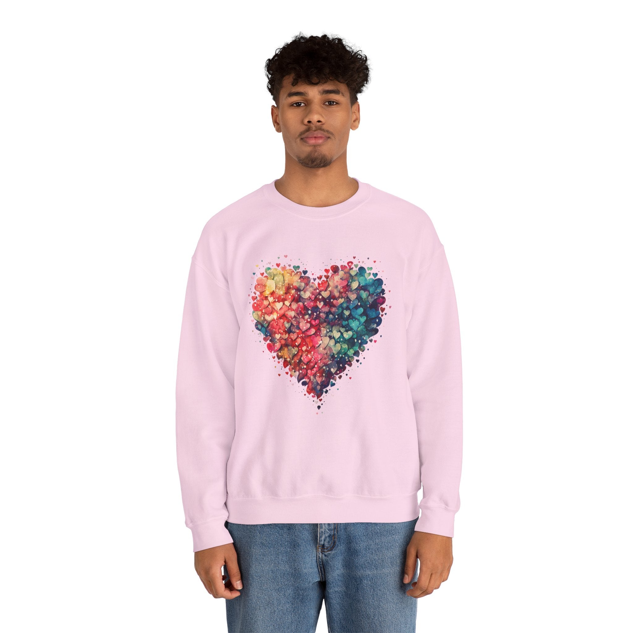 Valentines Watercolor Hearts Sweatshirt, Valentines Day Shirt, Cute Heart Sweatshirt, Trendy Valentine Love Shirt, Mother's day gift