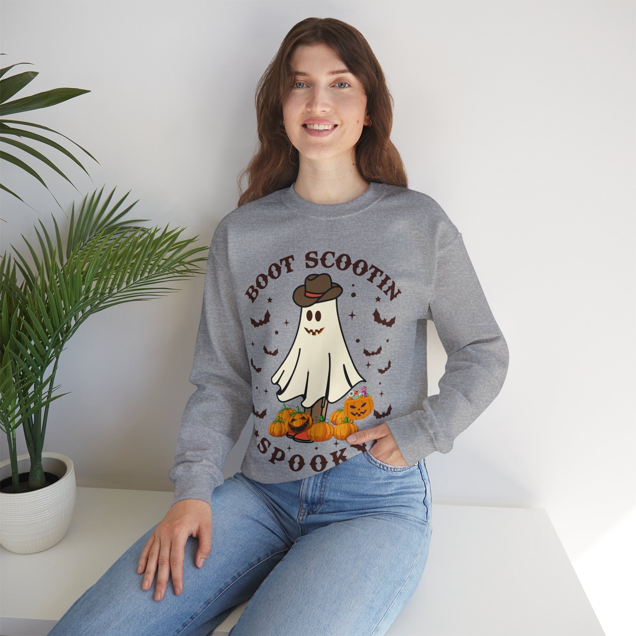 Boot Scootin Spooky Sweatshirt, Halloween Shirt, Cowboy Ghost Shirt, Western Halloween Shirt, Cute Spooky Shirt, Halloween Gift, Country Tee