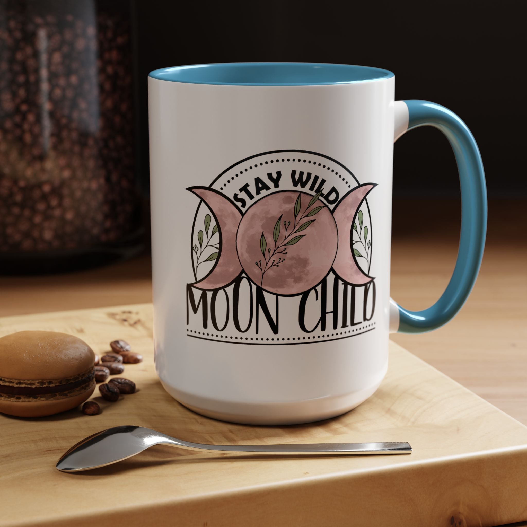 Stay Wild Moon Child Mug, Moon Coffee Mug, Witchy Mug, Mystical Mug, Nature Mug, Gift Mug, Boho Coffee Mug