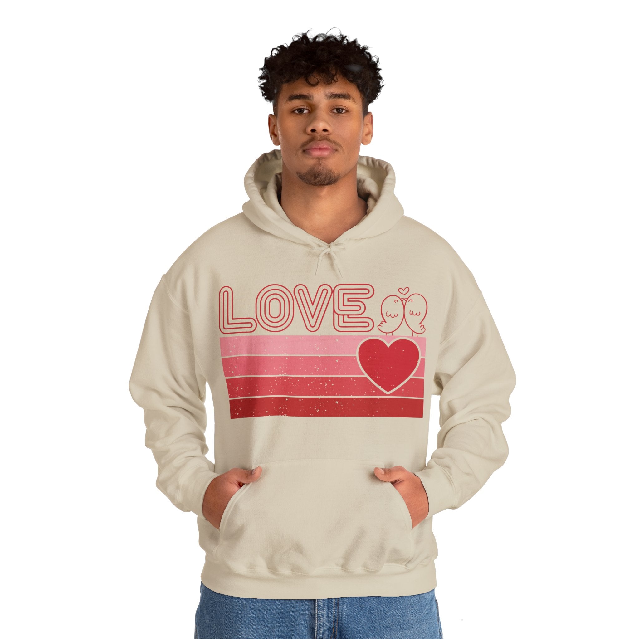 Retro Love Valentines Day Hoodie, Valentines Day Shirts For Woman, Heart Hooded Sweatshirt, Cute Valentine Shirt, Valentines Day Gift, Valentines Gift