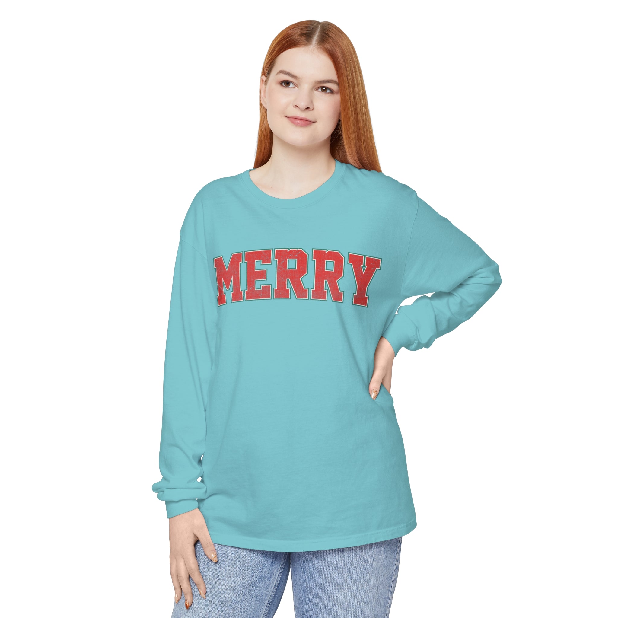 Long Sleeve Merry Shirt, Christmas Long Sleeve Shirt, Christmas Gift, Merry Christmas Tee, Merry Christmas Long Sleeve Shirt