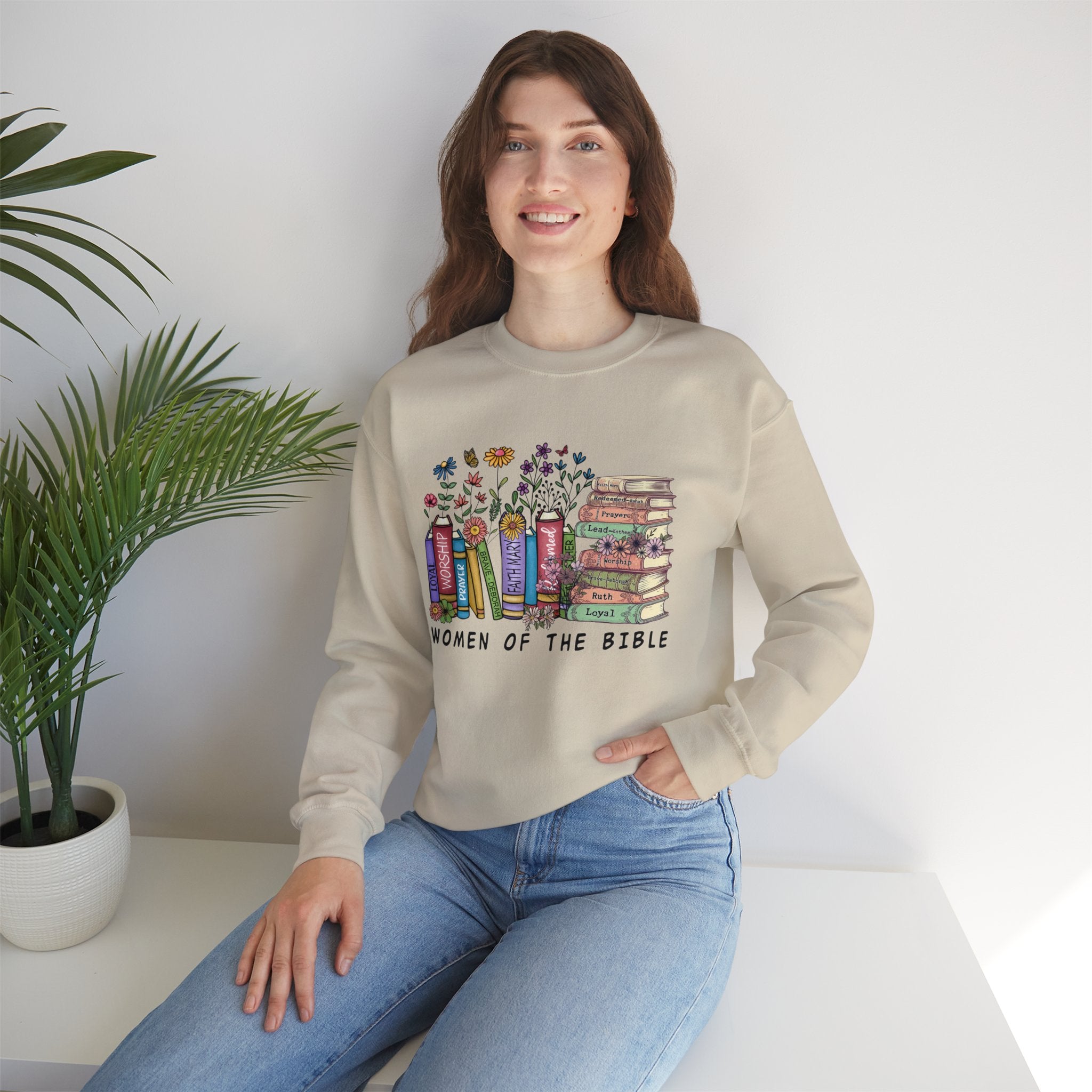 Women Of The Bible Sweatshirt, Floral Book Sweatshirt, Christian Women Sweatshirt, Jesus Book Shirt, Gift For Book Lover, Floral Shirt