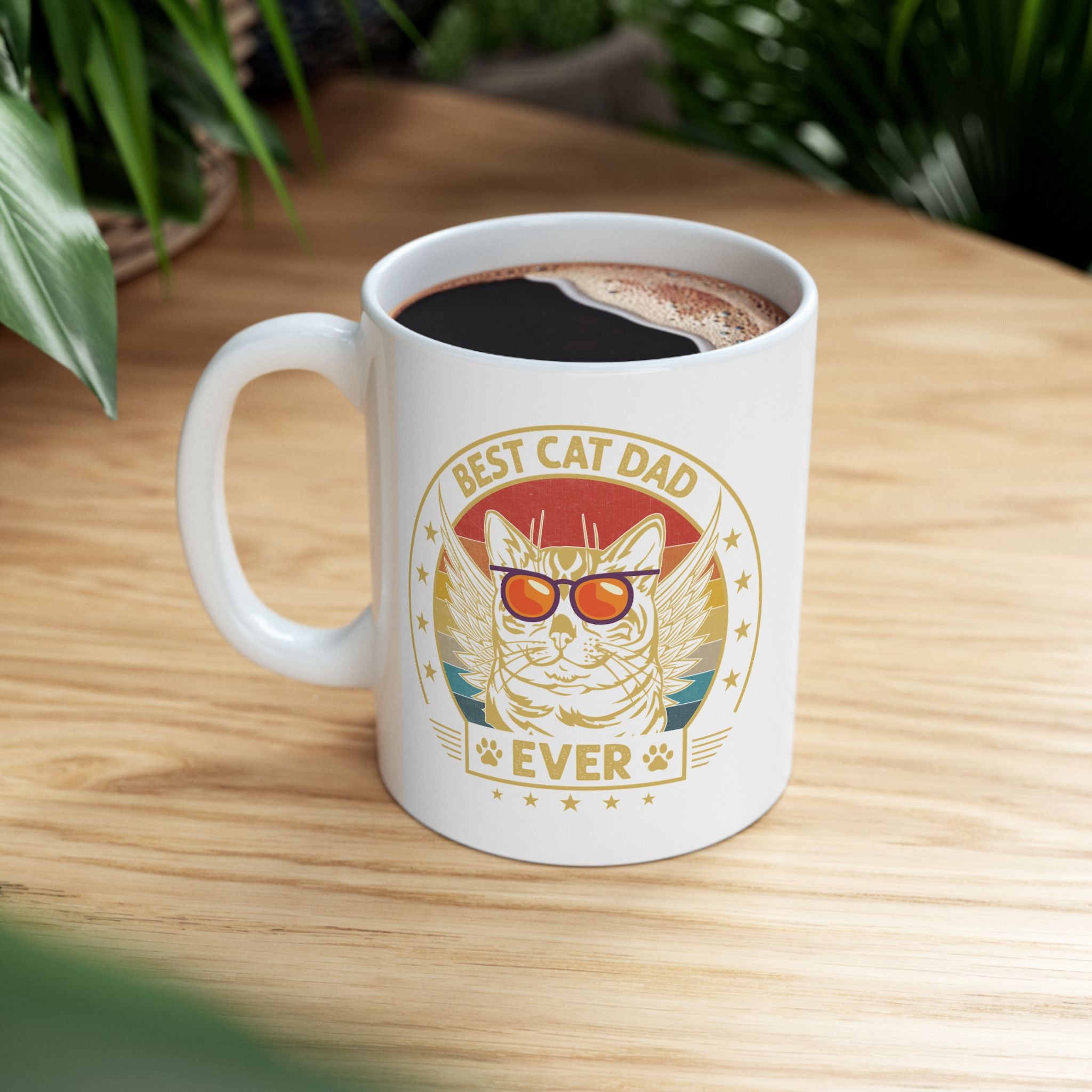 Best Cat Dad Ever Mug Gift For Cat Dad Mug Vintage Cat Dad Retro Gift Cat Dad Fathers Day Gift Cat Dad Coffee Mug Retro Cat Dad Gift Fathers