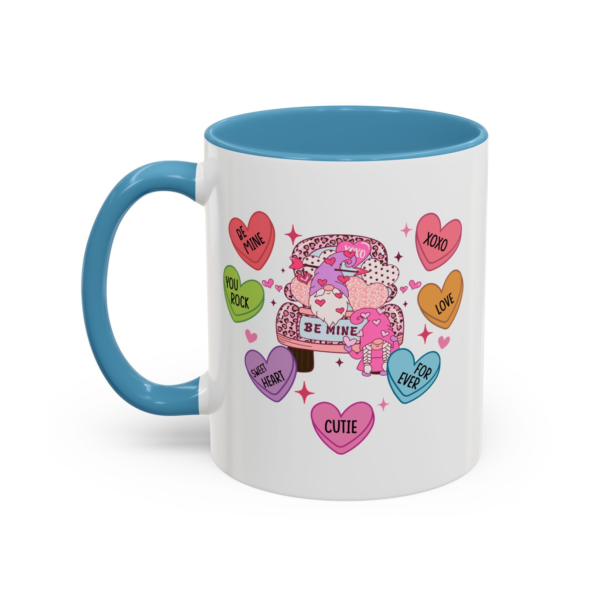 Candy Hearts Coffee Mug, Valentine's Conversation Hearts Mug, Valentines Day Coffee Mug, 15 oz 11 oz Mug, Pink Hearts Coffee Mug, Valentines Kitchen, Gift for Her