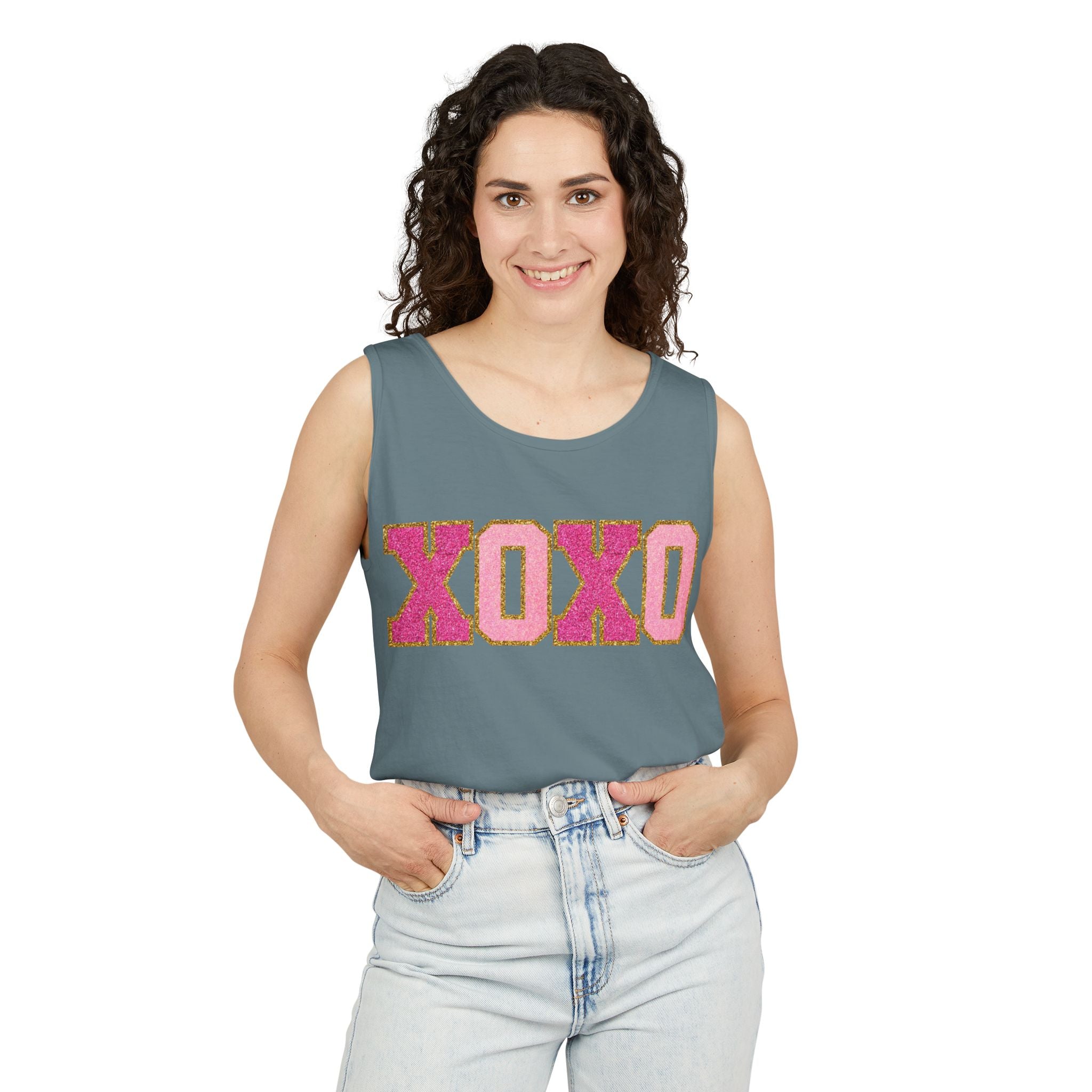 Xoxo Heart Tank Top, Gift for Valentines, Cute Heart, Unisex Tank Top, Womens Fitness Top