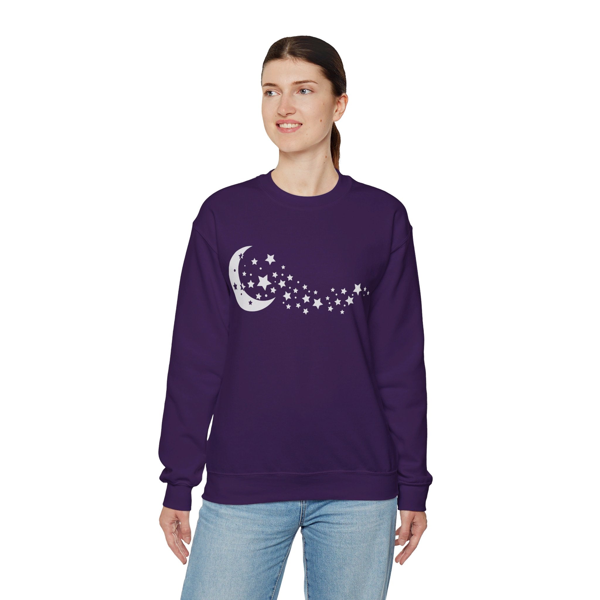 Moon Stars Sweatshirt, Night Sky Shirt, Moon Shirt, Crescent Moon, Moon Phase Sweatshirt, Moon Tee, Astronomy Shirt, Moon Stars Tee