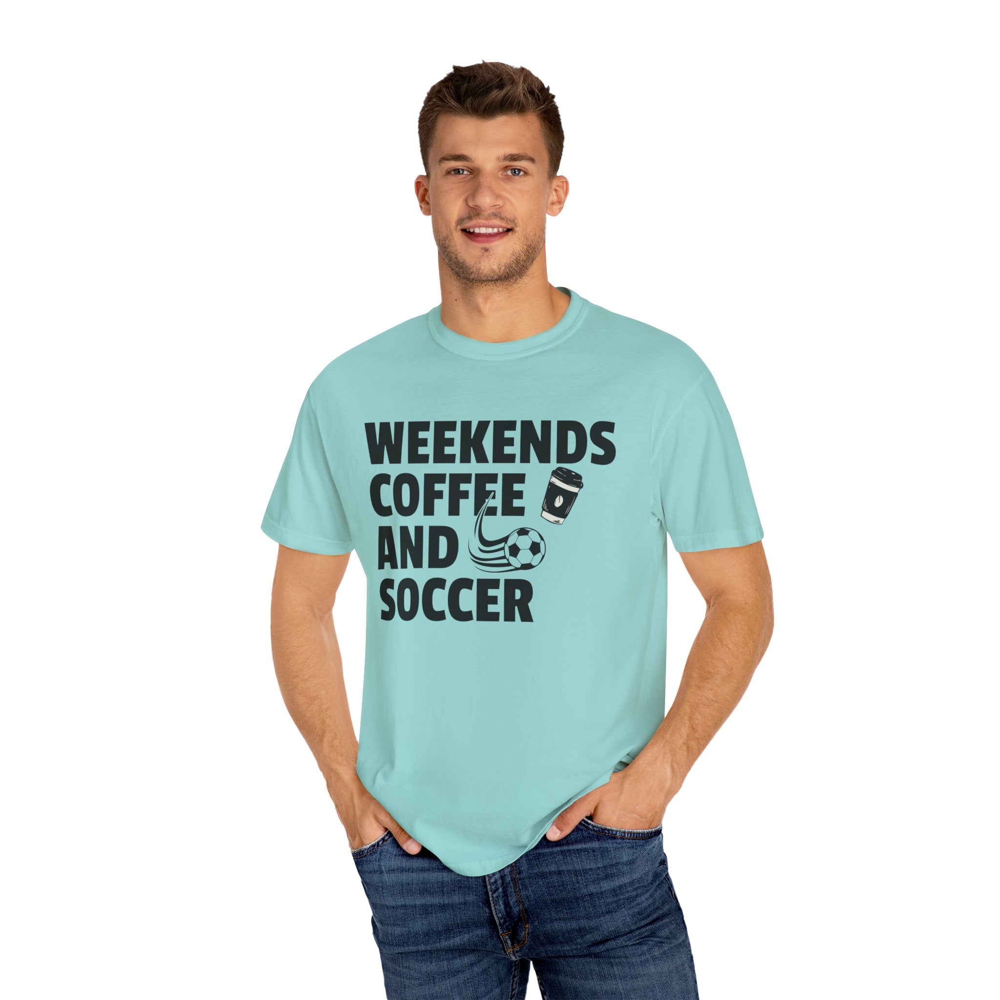 Weekends Coffee and Soccer Shirt For Soccer Lover, Sports Mom Tshirt For Mothers Day, Soccer Gift For Her, Game Day Gift Tee, Coffee T-Shirt