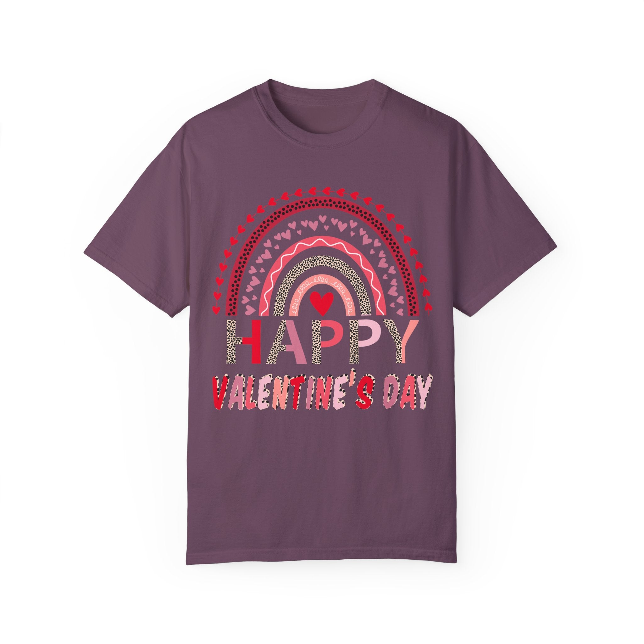 Leopard Rainbow Valentines Day Shirt, Happy Valentines Day Tshirt, Valentines Shirt, Gift for Couples Shirt, Couple Matching Shirt, Leopard Tee
