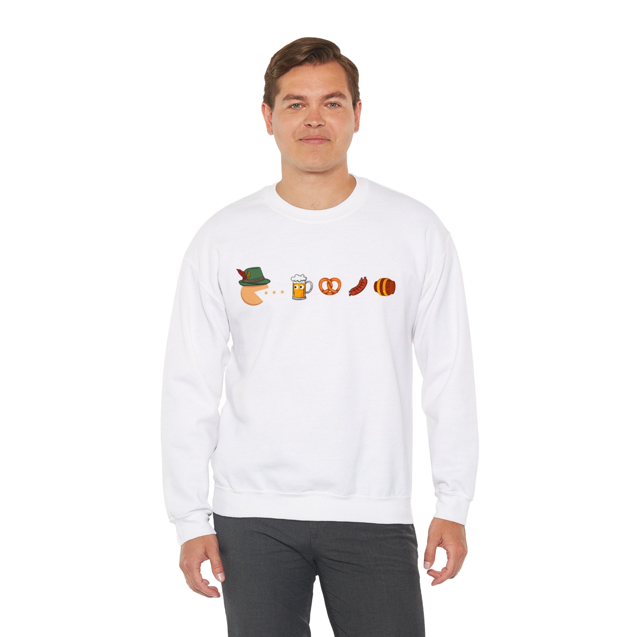 Funny Oktoberfest sweatshirt, Gamer tee, Pac-Man clothing, Funny beer fest apparel, Retro gaming tee, Beer lover shirt