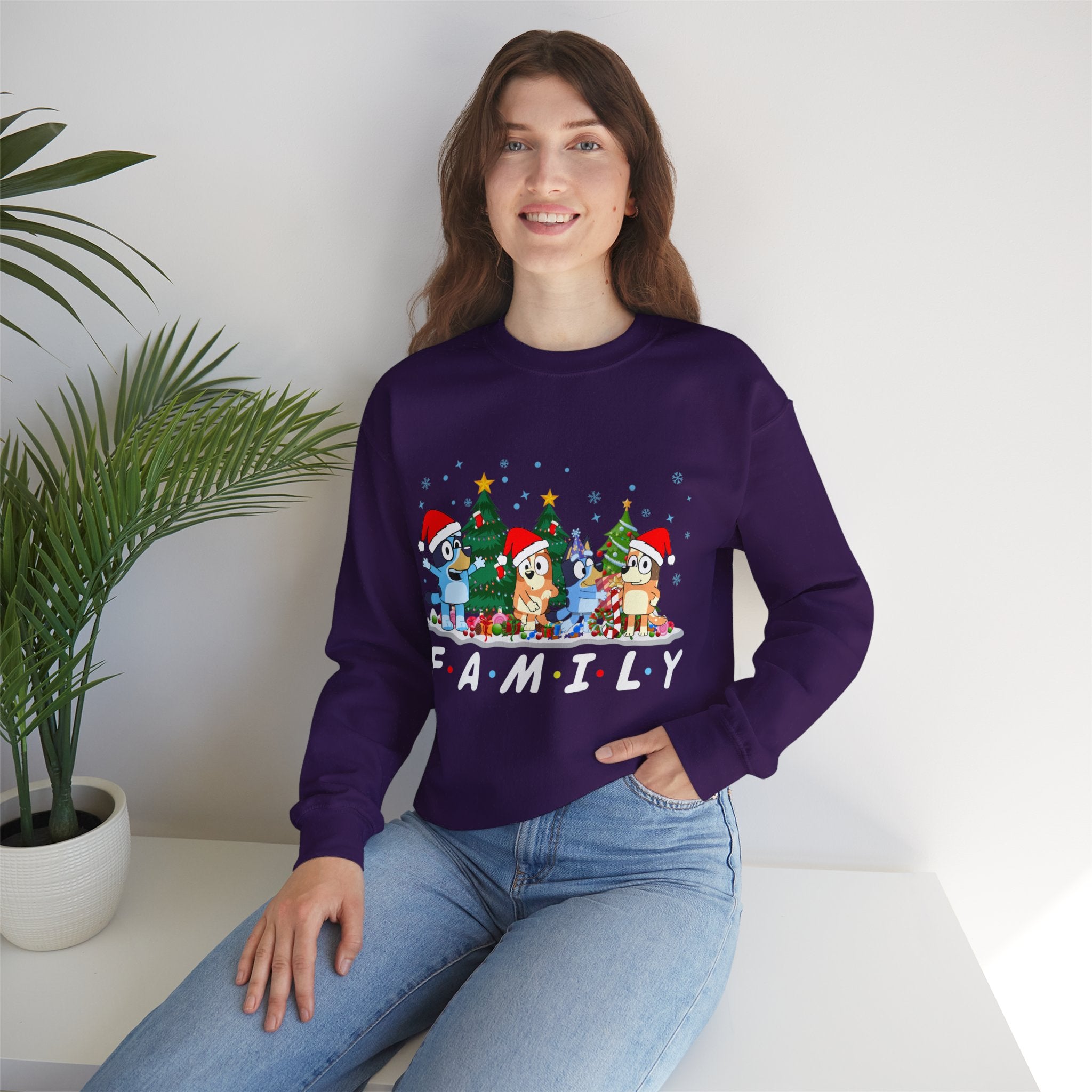 Christmas Bluey Family Sweatshirt, Bluey Party Family Xmas Shirt, Funny Christmas Shirt, Christmas Bluey Sweatshirt, Bluey Party Christmas