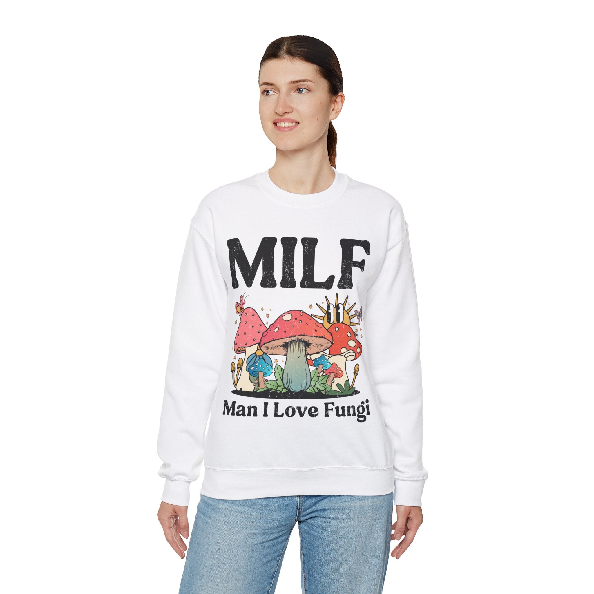 MILF Man I Love Fungi Sweatshirt, Retro Mushroom Shirt, Goblincore Sweatshirt, Cottagecore Sweater, Nature Lover Gift, Mycologist T-Shirt