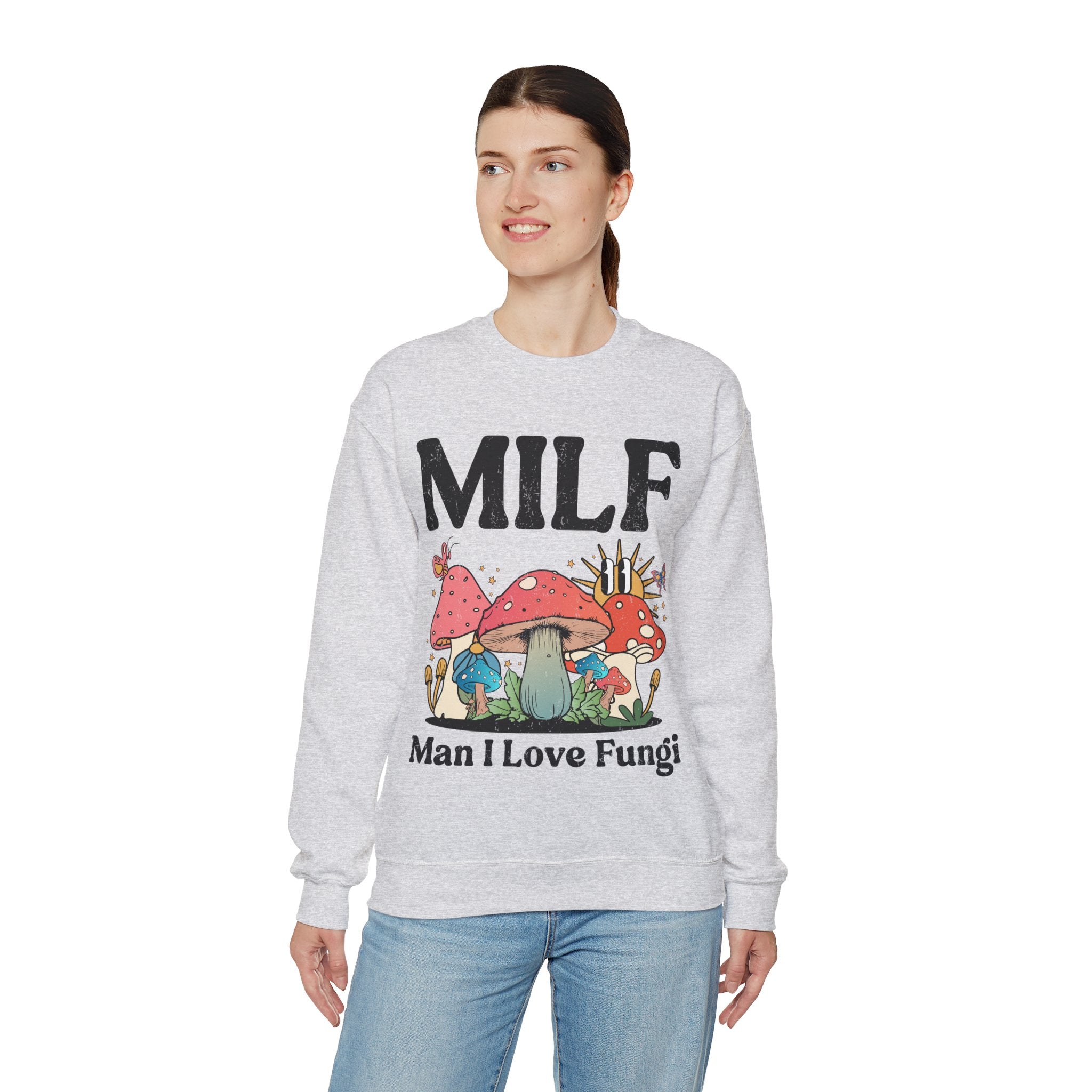 MILF Man I Love Fungi Sweatshirt, Retro Mushroom Shirt, Goblincore Sweatshirt, Cottagecore Sweater, Nature Lover Gift, Mycologist T-Shirt