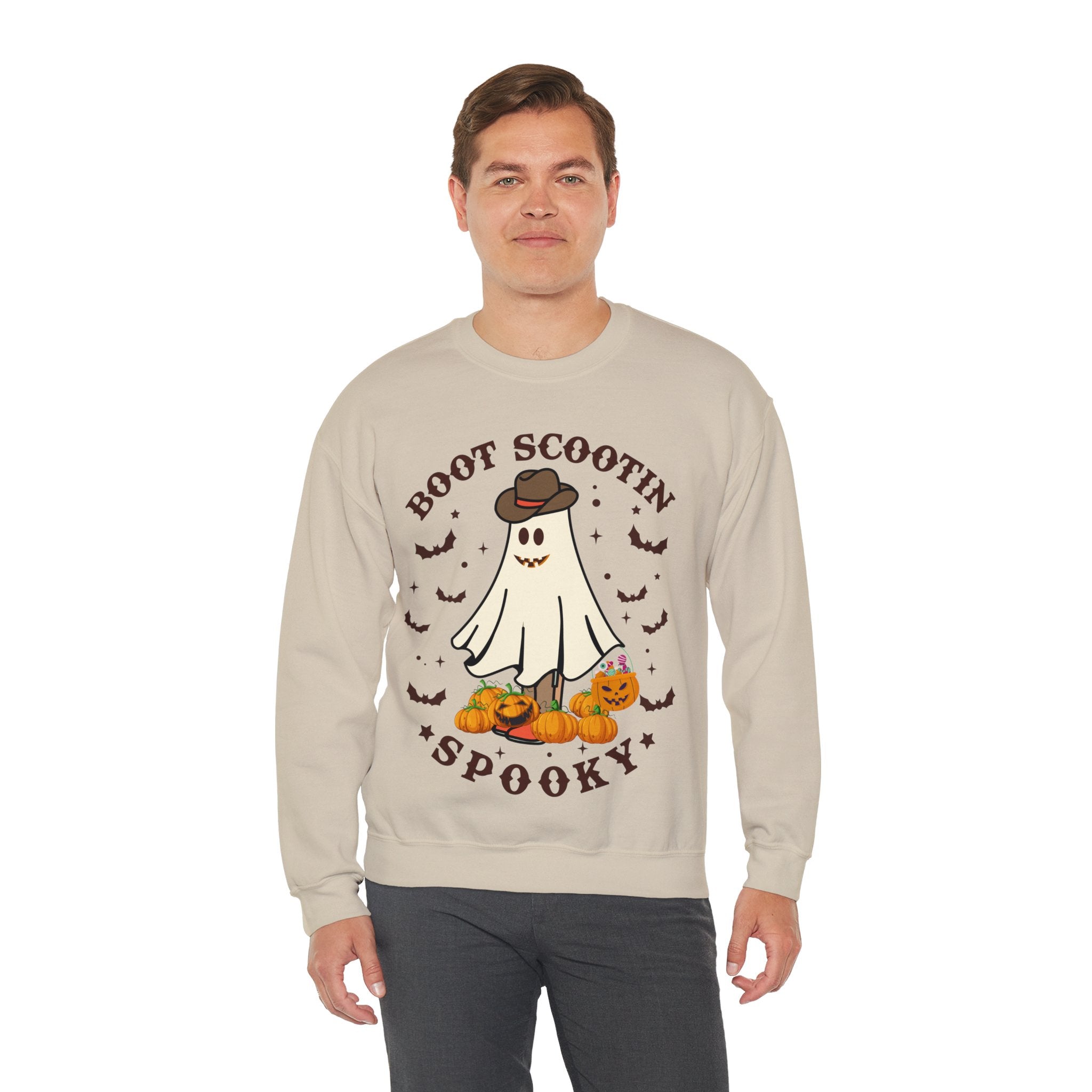 Boot Scootin Spooky Sweatshirt, Halloween Shirt, Cowboy Ghost Shirt, Western Halloween Shirt, Cute Spooky Shirt, Halloween Gift, Country Tee