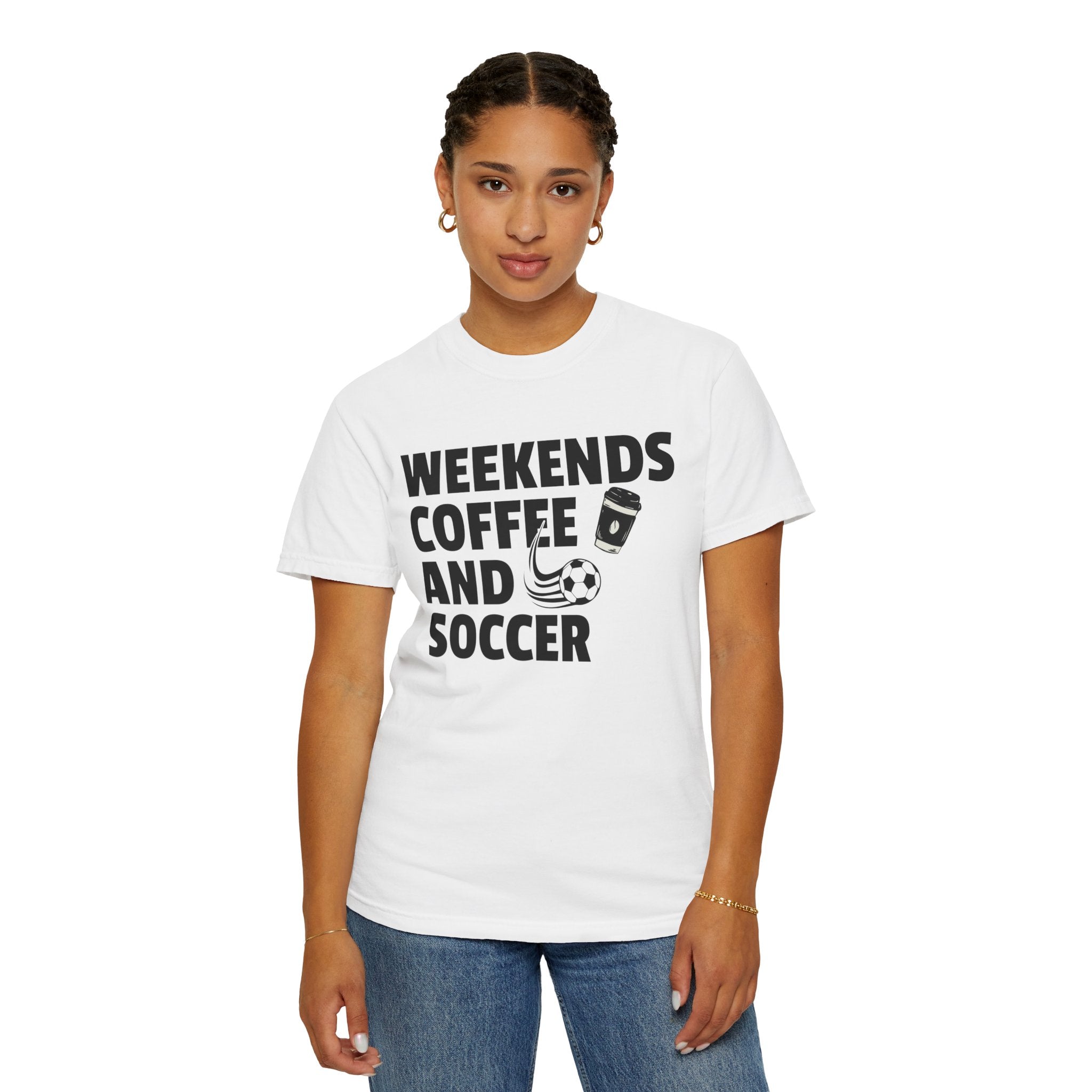 Weekends Coffee and Soccer Shirt For Soccer Lover, Sports Mom Tshirt For Mothers Day, Soccer Gift For Her, Game Day Gift Tee, Coffee T-Shirt