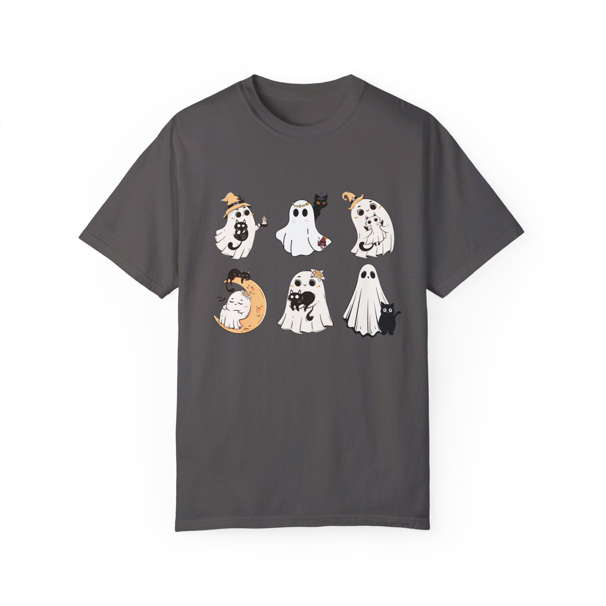 Cute Ghost Black Cats Halloween Shirt Ghost Cat Halloween Tee Cat Lover Gift Spooky Season Shirt Halloween Gift Cats Owner