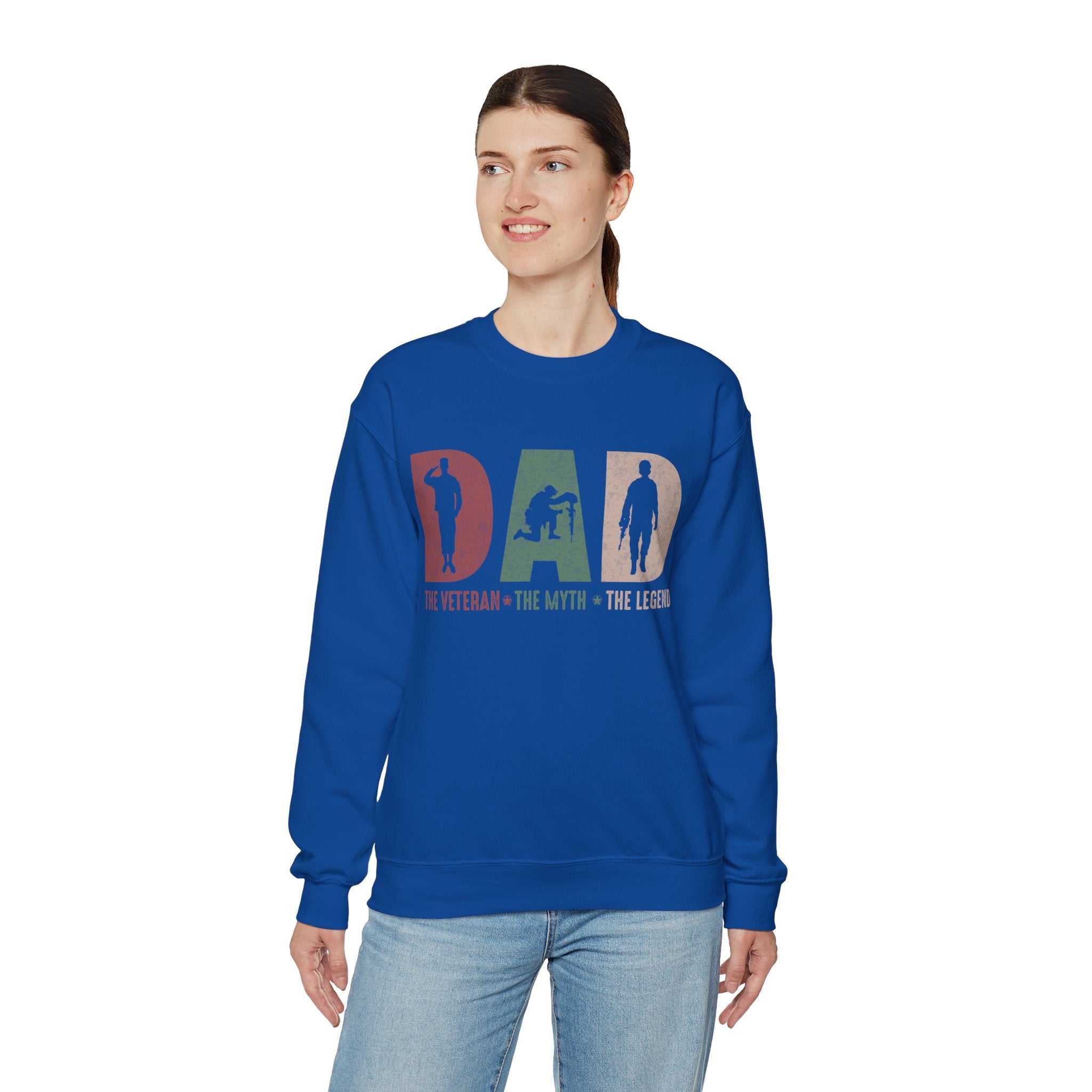 Dad The Veteran The Myth The Legend Sweatshirt, Farhers Day Gift, Military Dad Shirt, Army Dad Shirt, Hero Dad Shirt