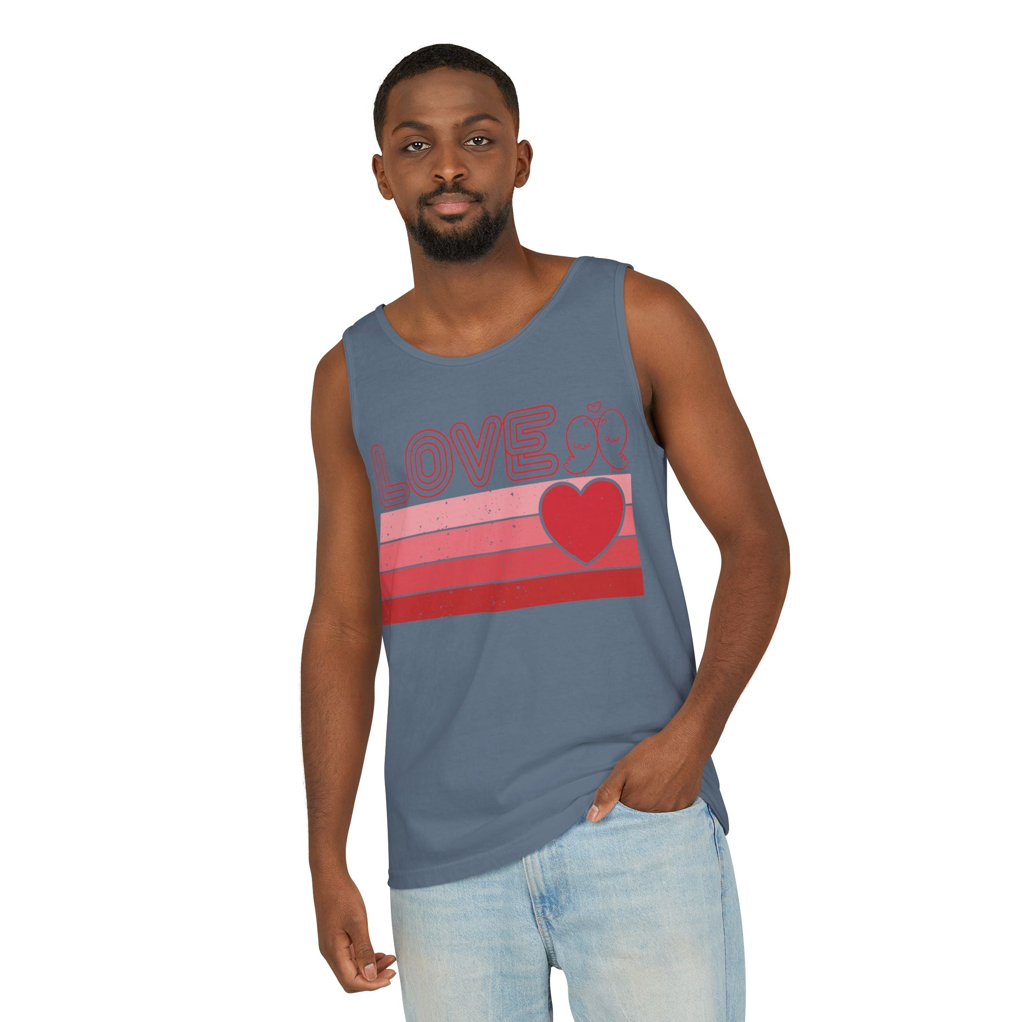 Retro Love Valentines Day Tank Top, Valentines Day Shirts For Woman, Heart Tank Top, Cute Valentine Shirt, Valentines Day Gift, Valentines Gift