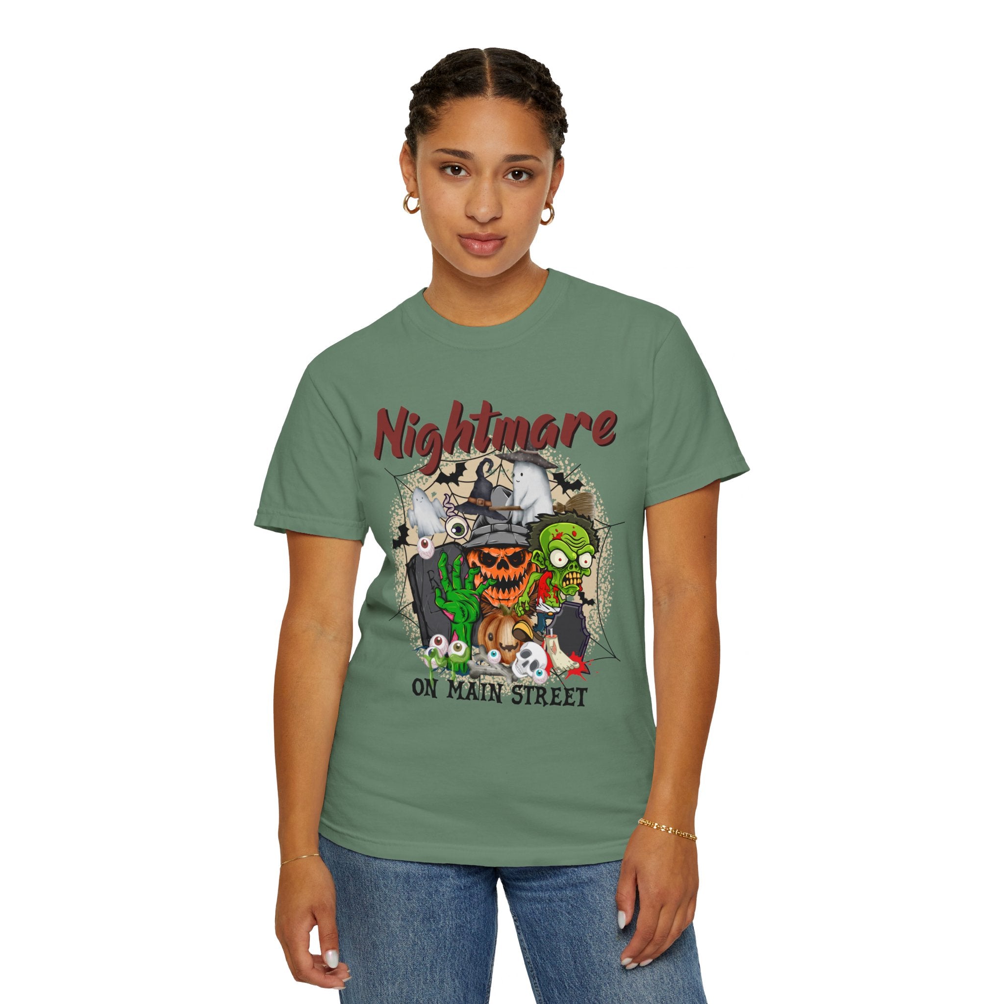 Nightmare On The Main Streat Shirt, Retro Mickey Minnie Halloween Shirts, Vintage Disney Halloween T-shirt, Halloween Pumpkin