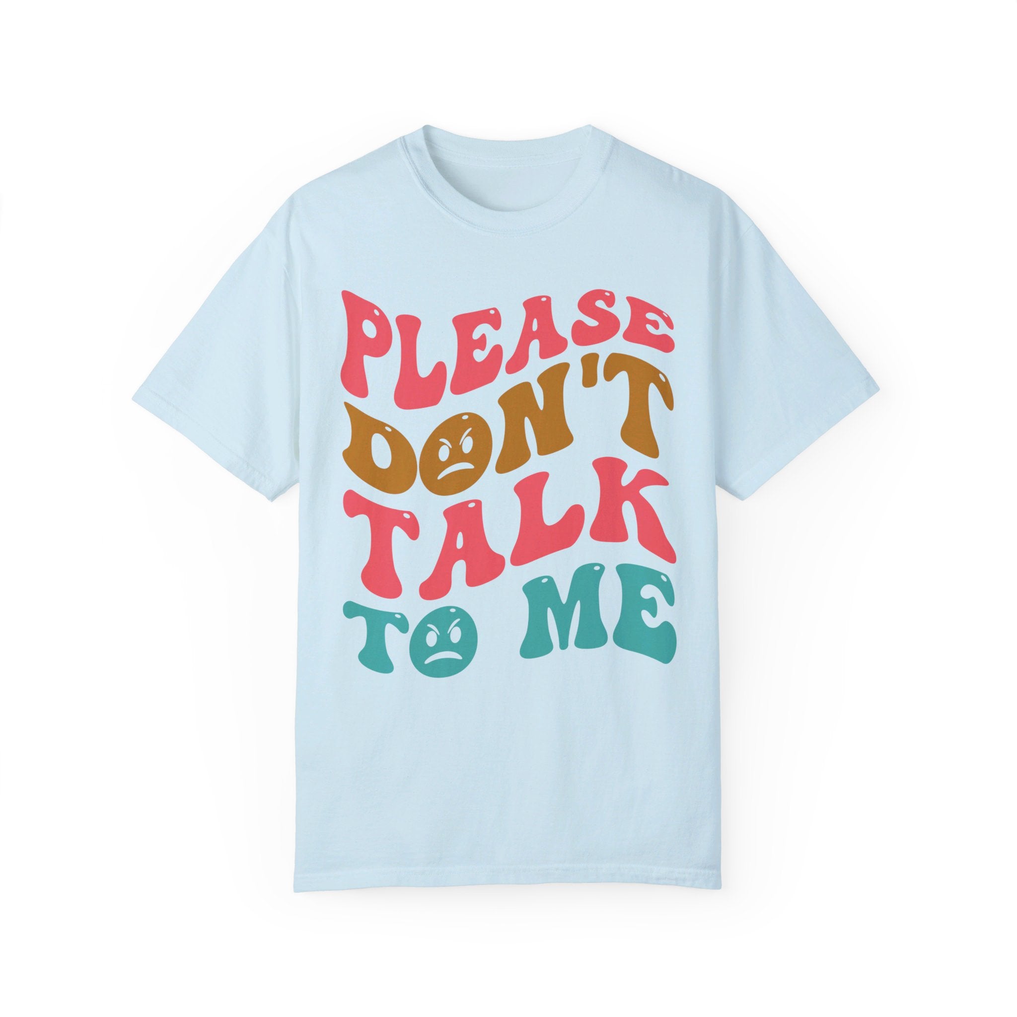 Please don't talk to me shirt, Funny introvert shirt, Words on back retro, Sarcastic introvert gift