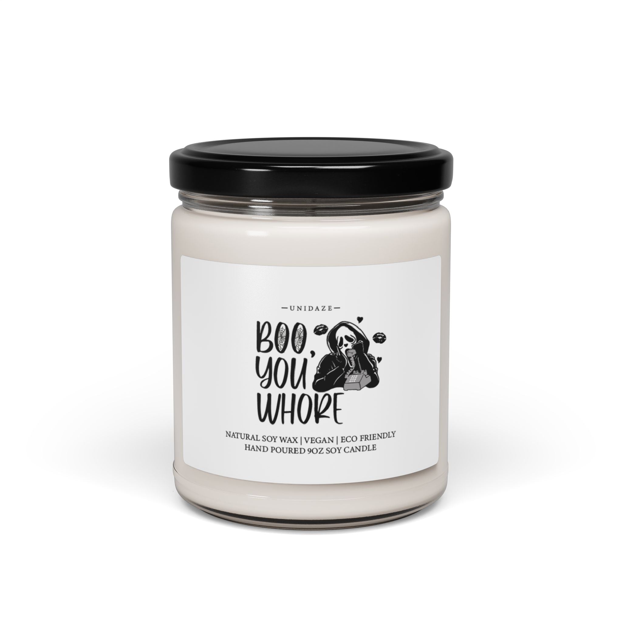 Boo You Whore Halloween Candle, Funny Halloween Decor, Customizable Candle, Halloween Party Favor, Halloween Best Friend Gifts