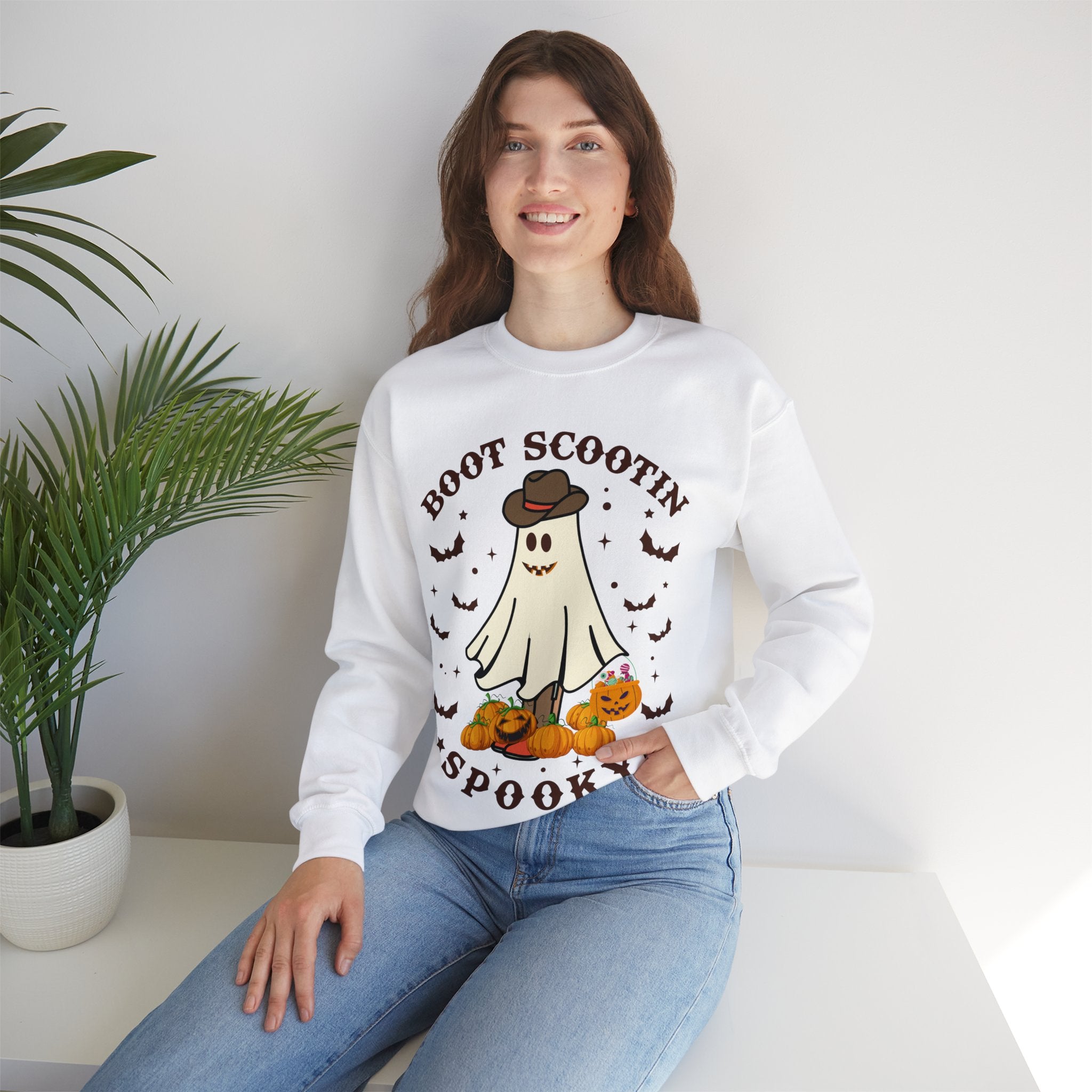 Boot Scootin Spooky Sweatshirt, Halloween Shirt, Cowboy Ghost Shirt, Western Halloween Shirt, Cute Spooky Shirt, Halloween Gift, Country Tee