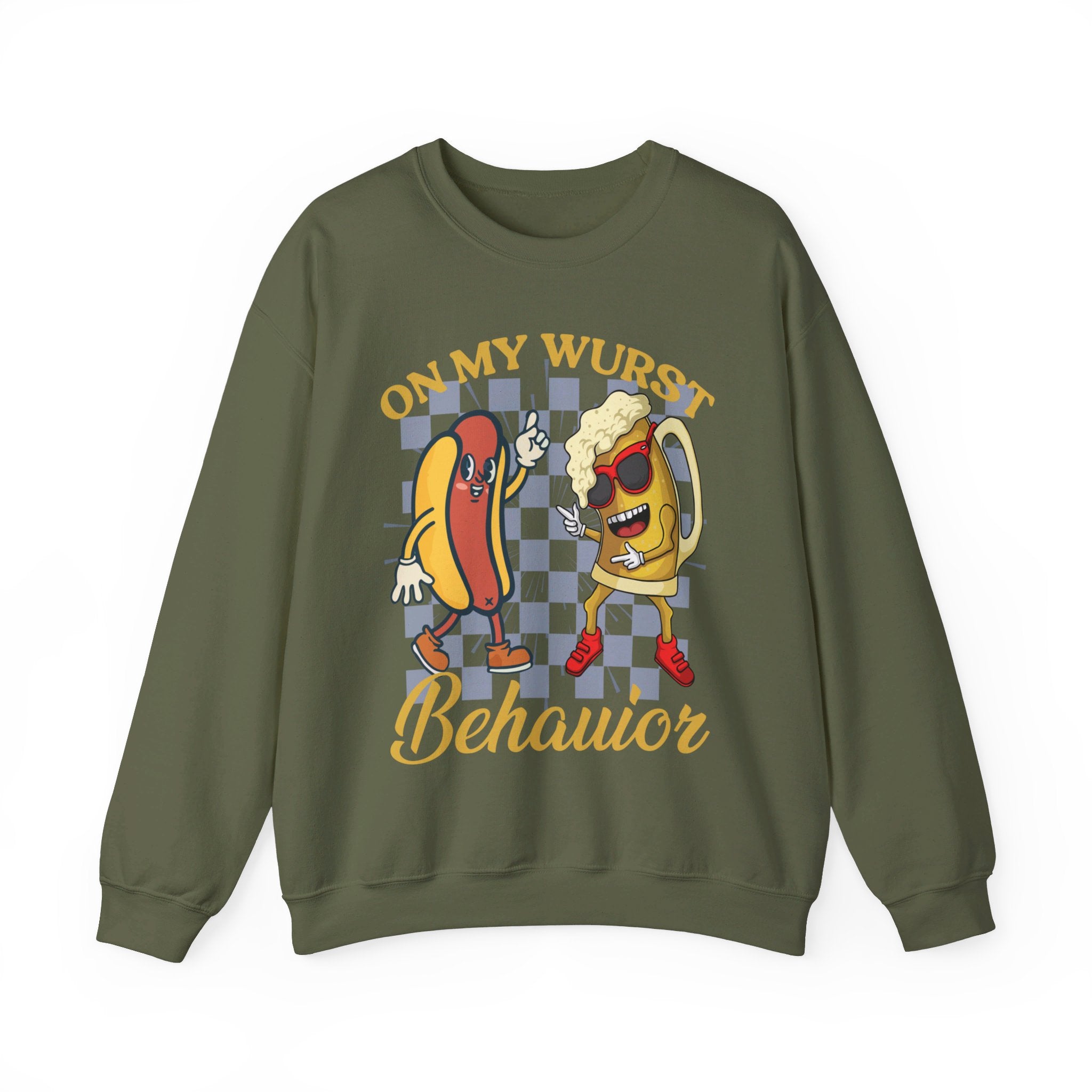 Funny Oktoberfest Sweatshirt, Wurst Behavior Schnitzel Faced Sweater, Group Drinking Shirts, Oktoberfest Shirts