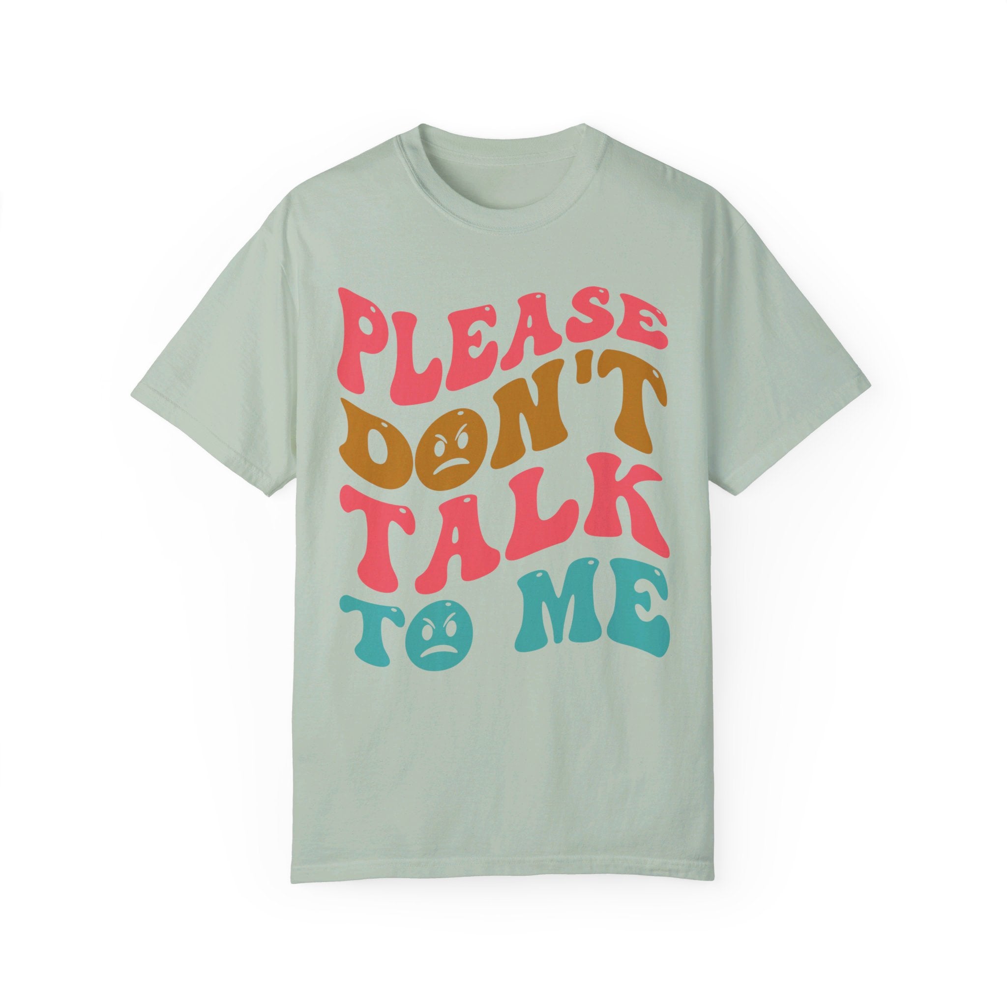 Please don't talk to me shirt, Funny introvert shirt, Words on back retro, Sarcastic introvert gift