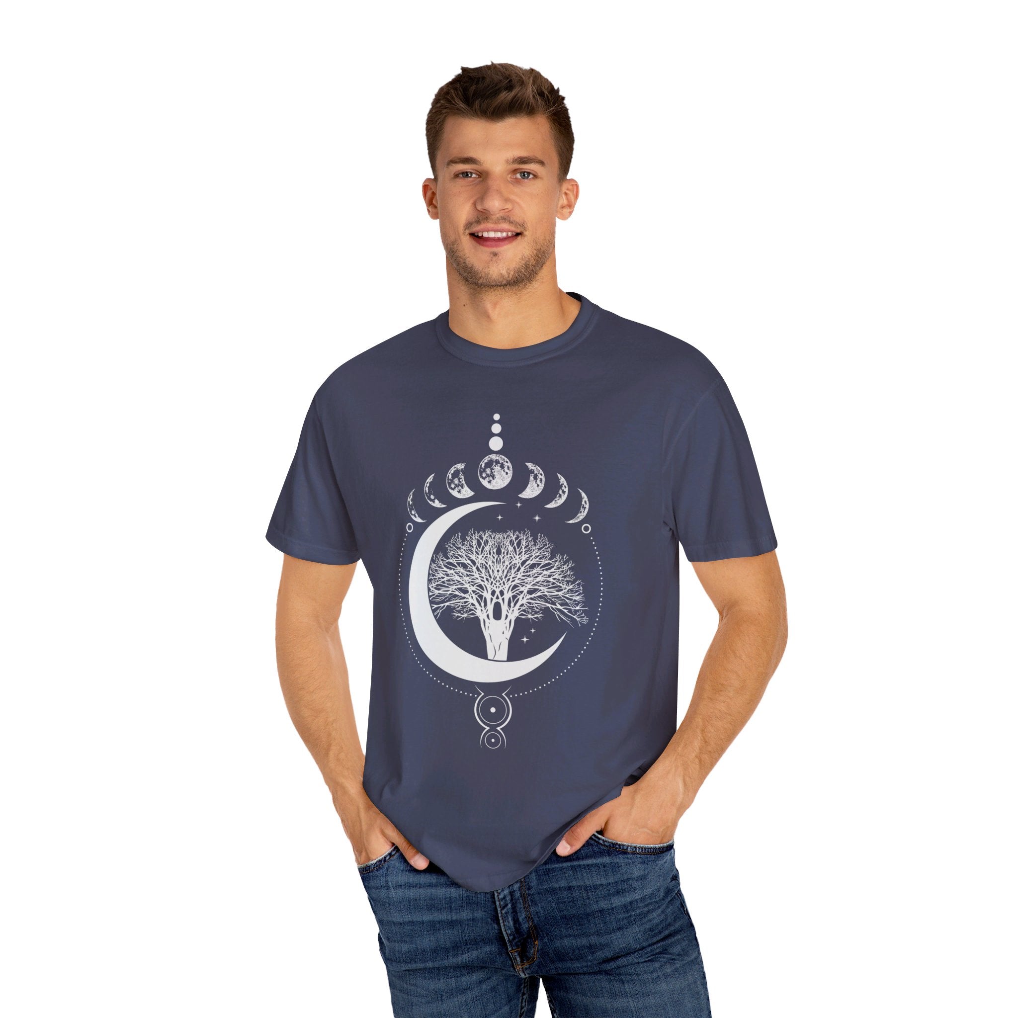 Tree Of Life Moon Phases T-Shirt, Mystical Moon Phases Shirt, Yoga Lover Tree Shirt, Phases Of The Moon Tree Of Life Tee, Spiritual Shirt