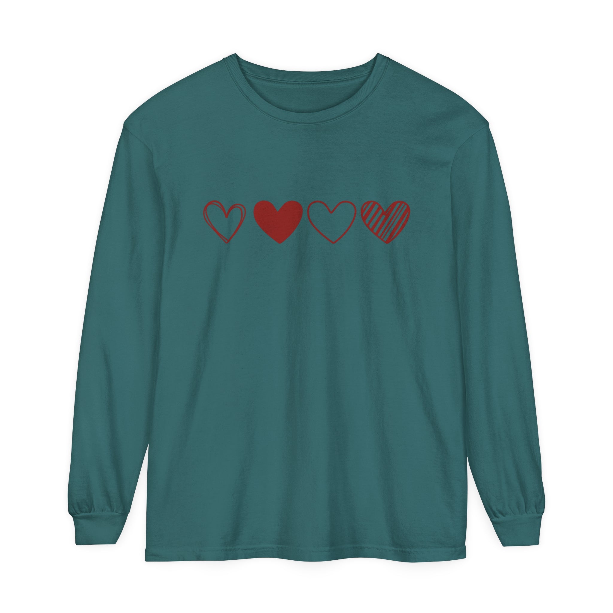 Heart Long Sleeve T-Shirt, Valentines Day Sweatshirt, Couple Gift Long Sleeve Shirt, Valentines Day Shirt, Heart Gift for Women, Valentine