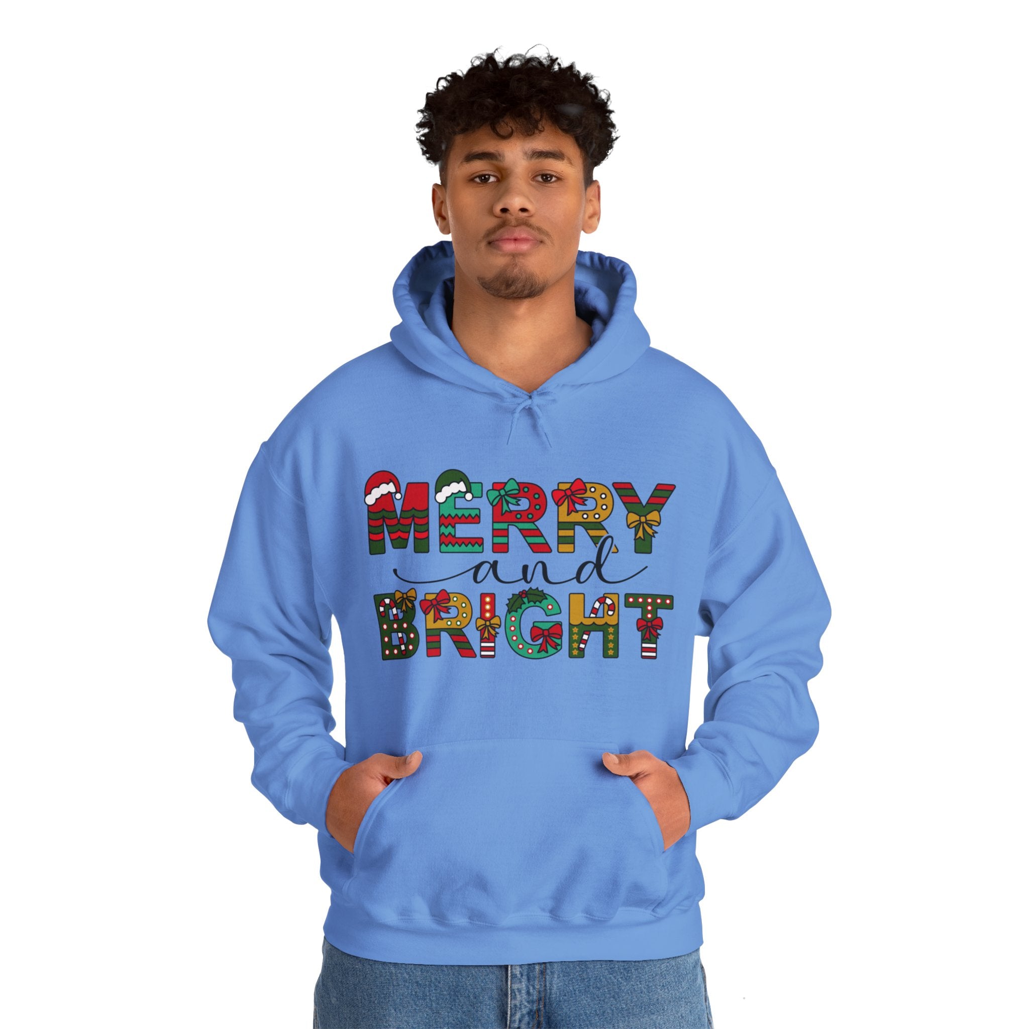 Merry And Bright Hoodie, Christmas Hoodie, Christmas Women Hoodie, Christmas Family Hoodie, Christmas Shirt, Christmas Matching Hoodie