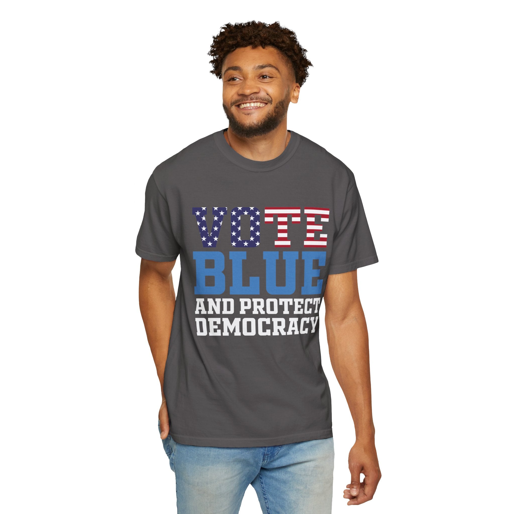 Vote Blue Save Democracy Premium T-Shirt, Democrat Shirt, Anti Trump Anti Fascist Shirt