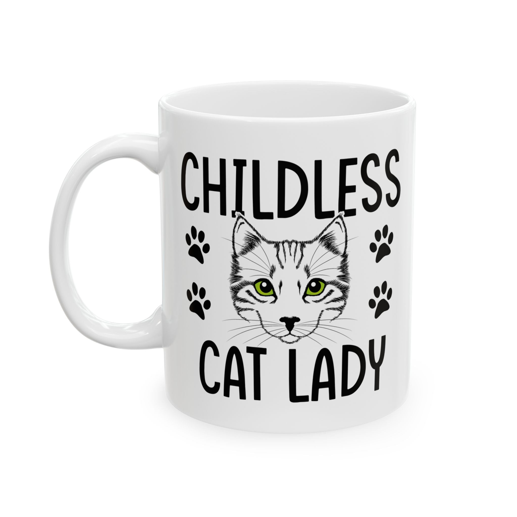 Childless Cat Lady Gift, Quirky Cat Coffee Mug, Funny Liberal Mug, Proud Childless Cat Lady Mug, Political Satire Gift, Gift for Cat Lover