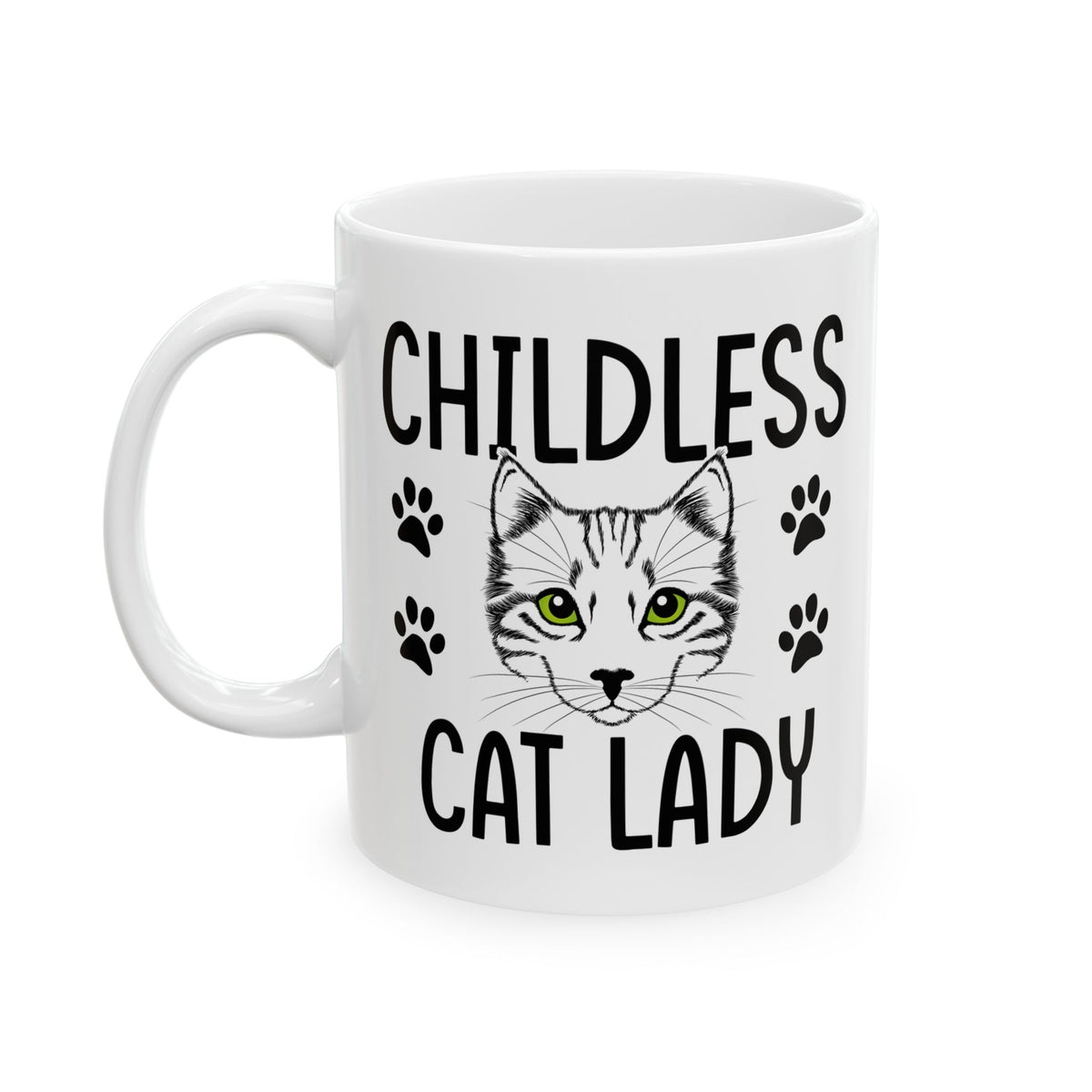 Childless Cat Lady Gift, Quirky Cat Coffee Mug, Funny Liberal Mug, Proud Childless Cat Lady Mug, Political Satire Gift, Gift for Cat Lover