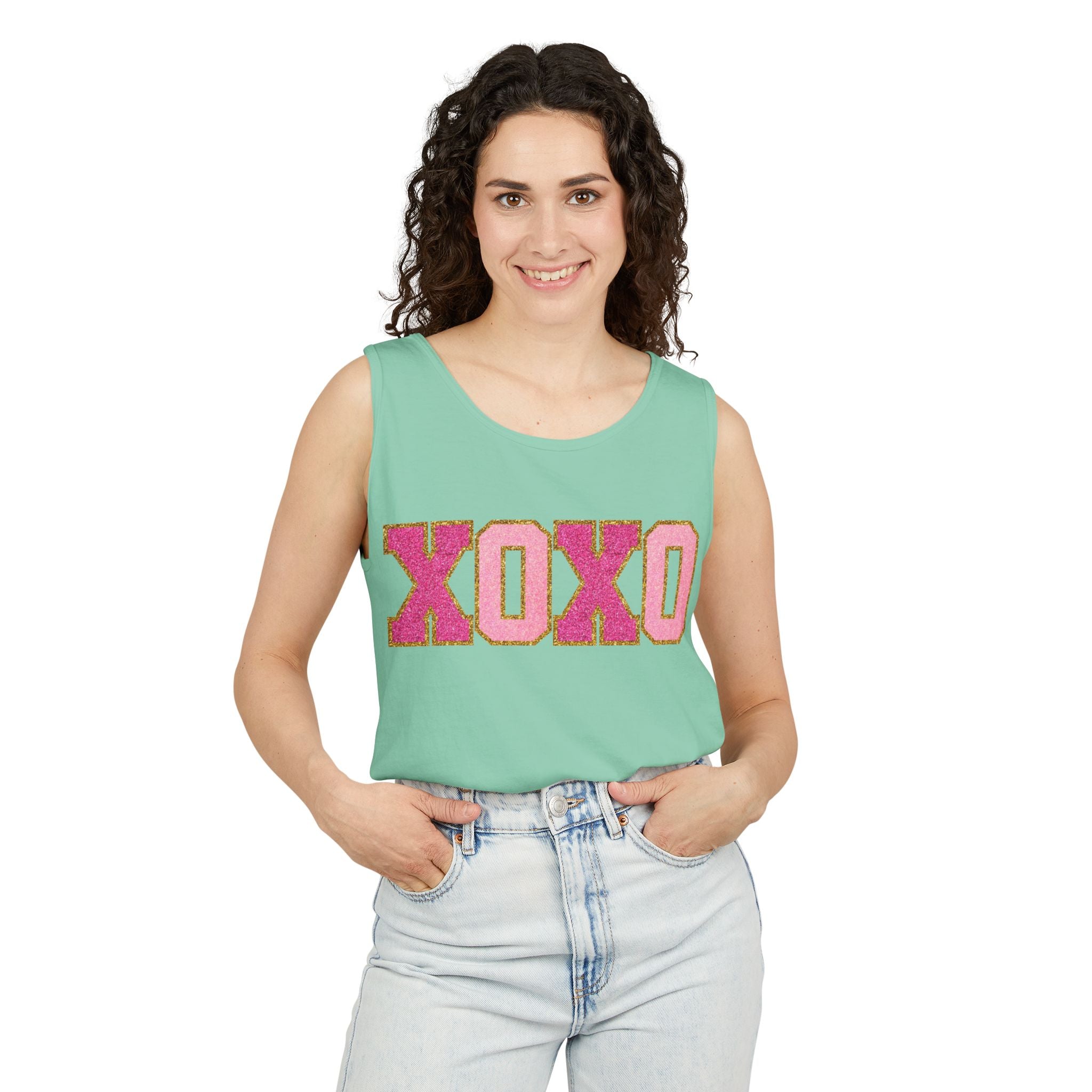 Xoxo Heart Tank Top, Gift for Valentines, Cute Heart, Unisex Tank Top, Womens Fitness Top