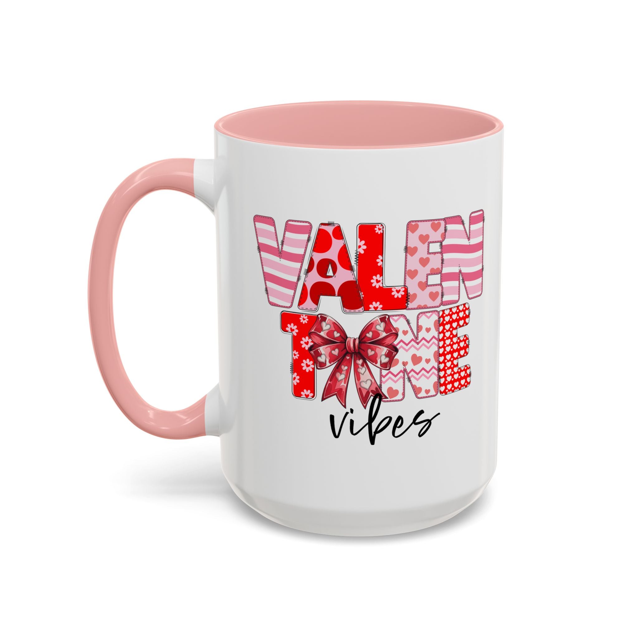 Valentine Vibes Coffee Mug, Coquette Valentine Vibes Mug, Brushstroke Valentine Coffee Cup, Gift For Her