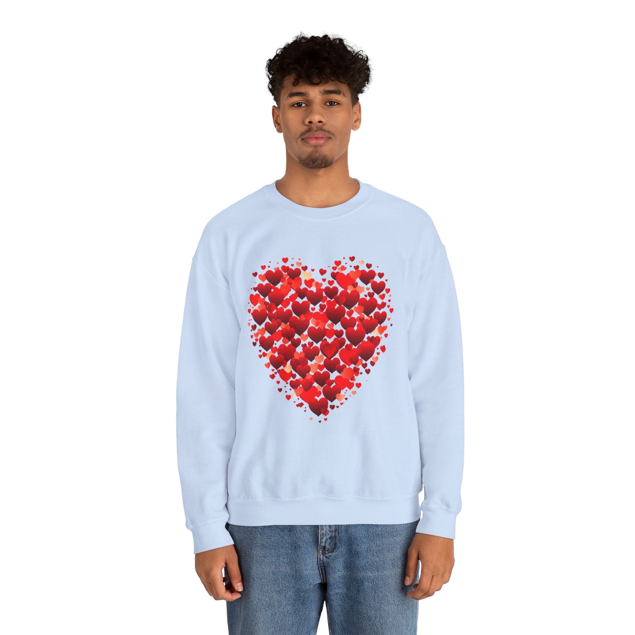 Valentines Day Cute Heart Sweatshirt, Valentines Shirt, Valentines Double Heart Sweatshirt, Red Heart Sweater, Valentines Love Shirt, Love Sweater
